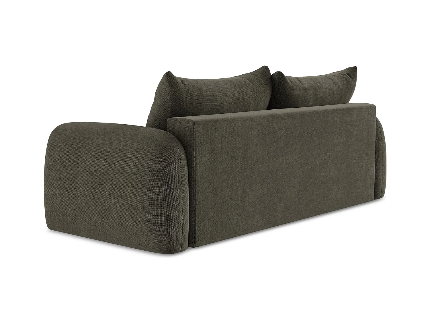 Canapé 3 places convertible en tissu texturé - taupe - HALE