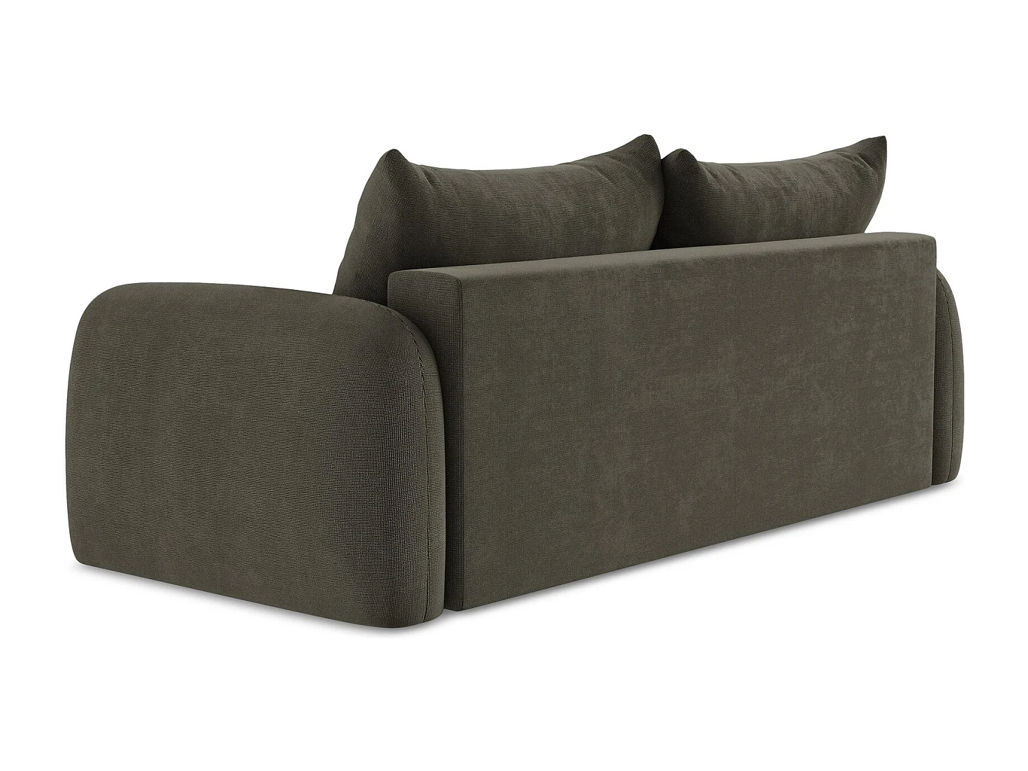 Canapé 3 places convertible en tissu texturé - taupe - HALE