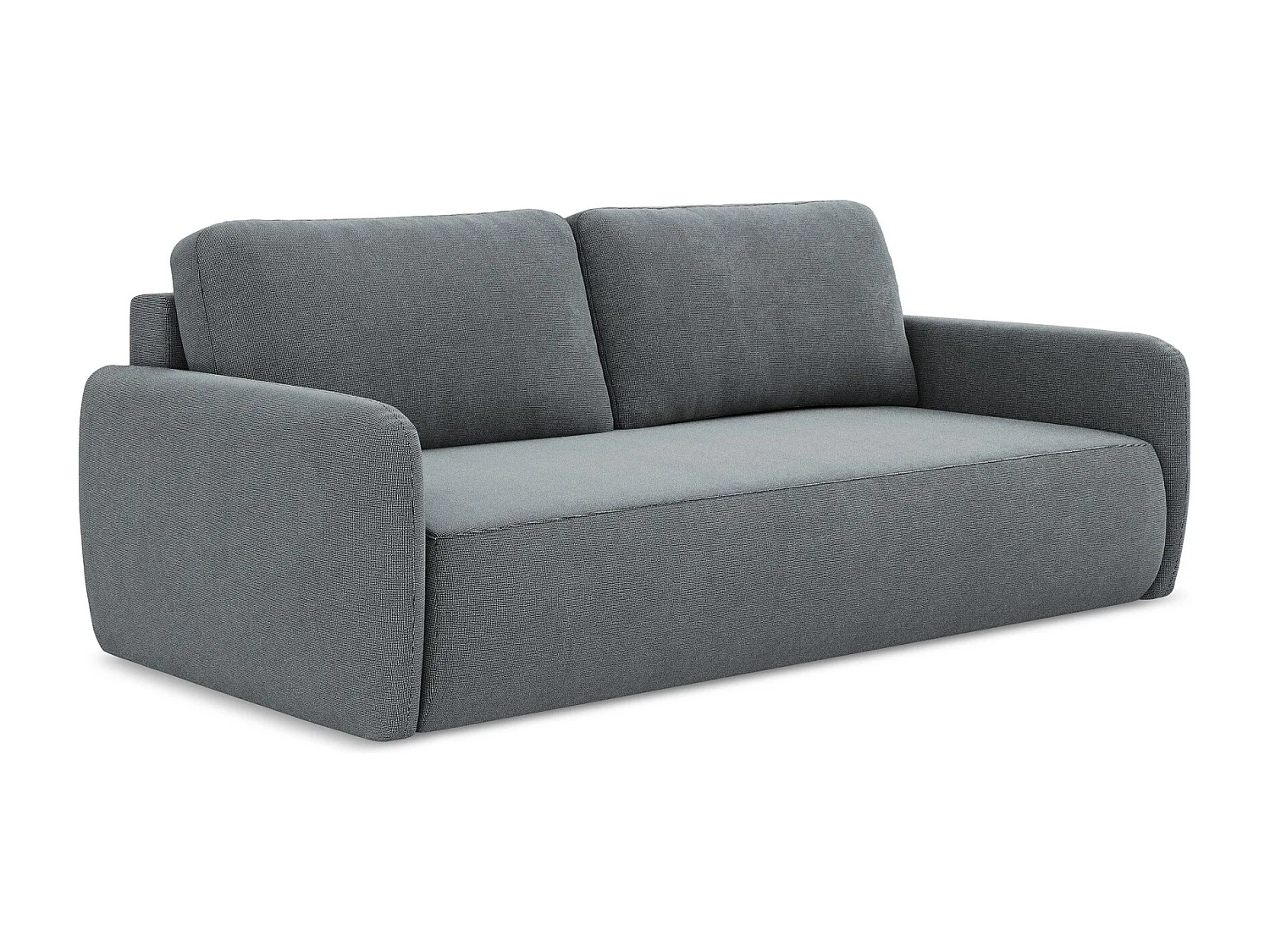 Canapé 3 places convertible en tissu texturé - jeans - LILO