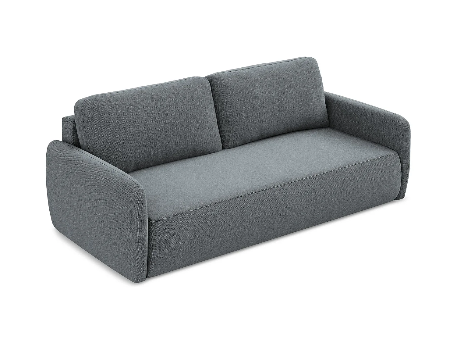 Canapé 3 places convertible en tissu texturé - jeans - LILO