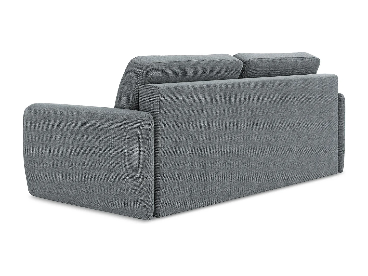 Canapé 3 places convertible en tissu texturé - jeans - LILO