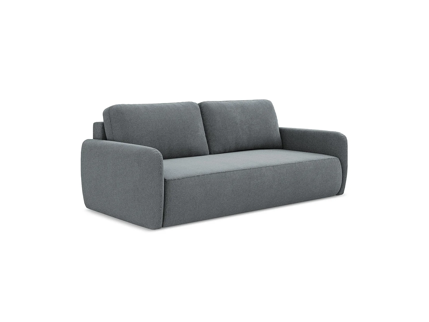 Canapé 3 places convertible en tissu texturé - jeans - CORLE
