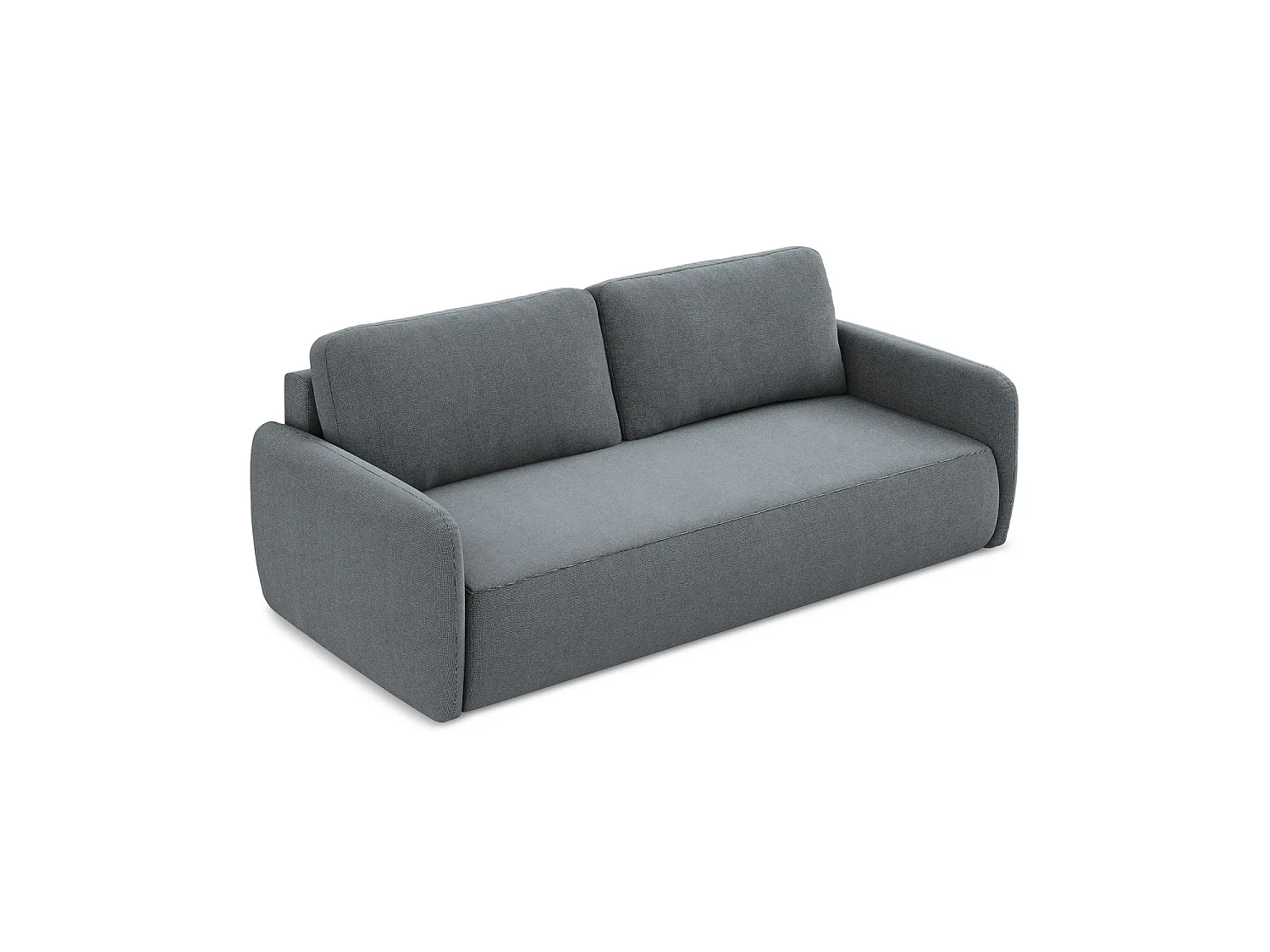 Canapé 3 places convertible en tissu texturé - jeans - CORLE