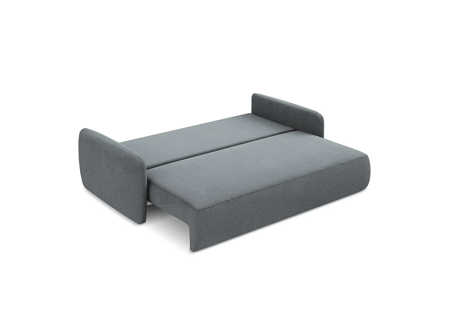 Canapé 3 places convertible en tissu texturé - jeans - CORLE