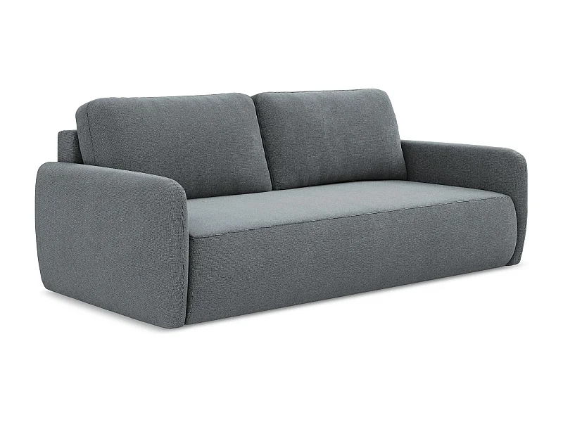 Canapé 3 places convertible en tissu texturé - jeans - LILO