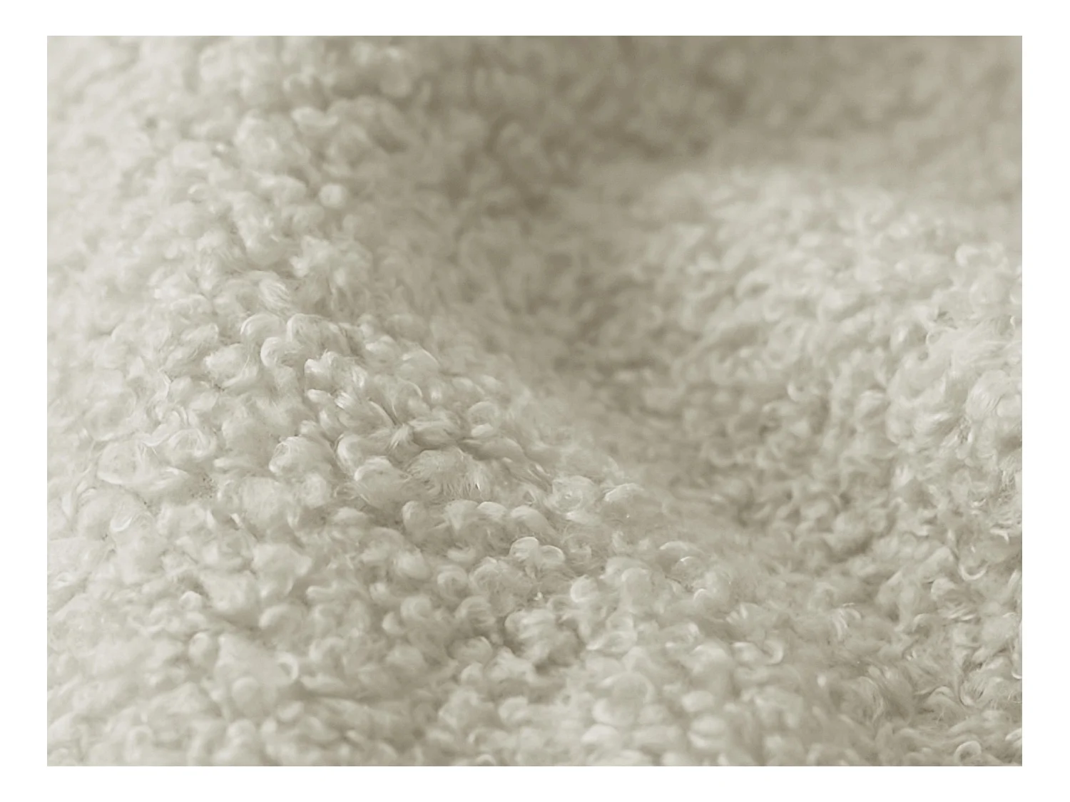 Canapé d’angle 3 places gauche convertible en tissu bouclette - beige clair - LOHI