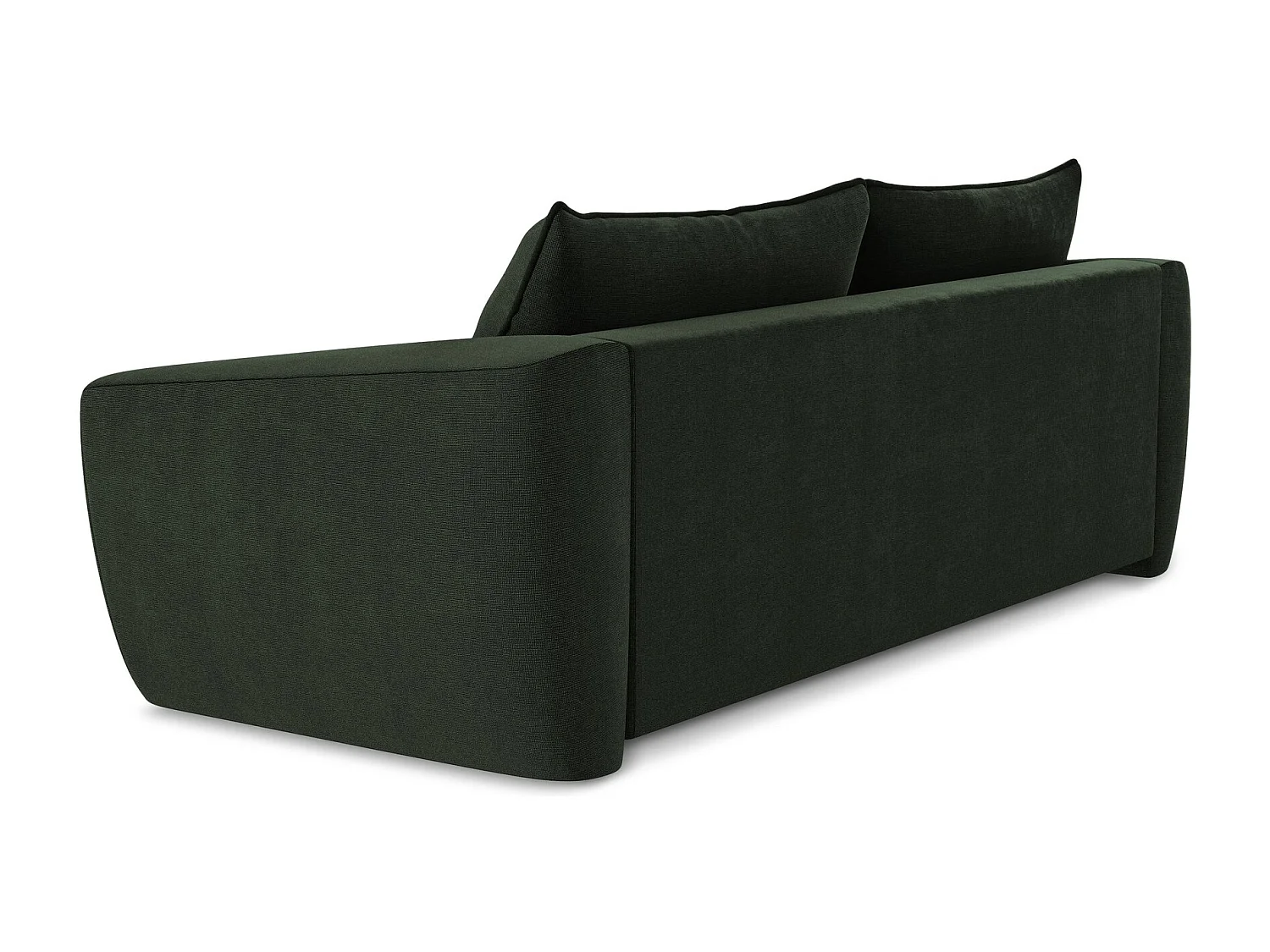 Canapé 3 places convertible en tissu texturé - bouteille verte - GUAVA