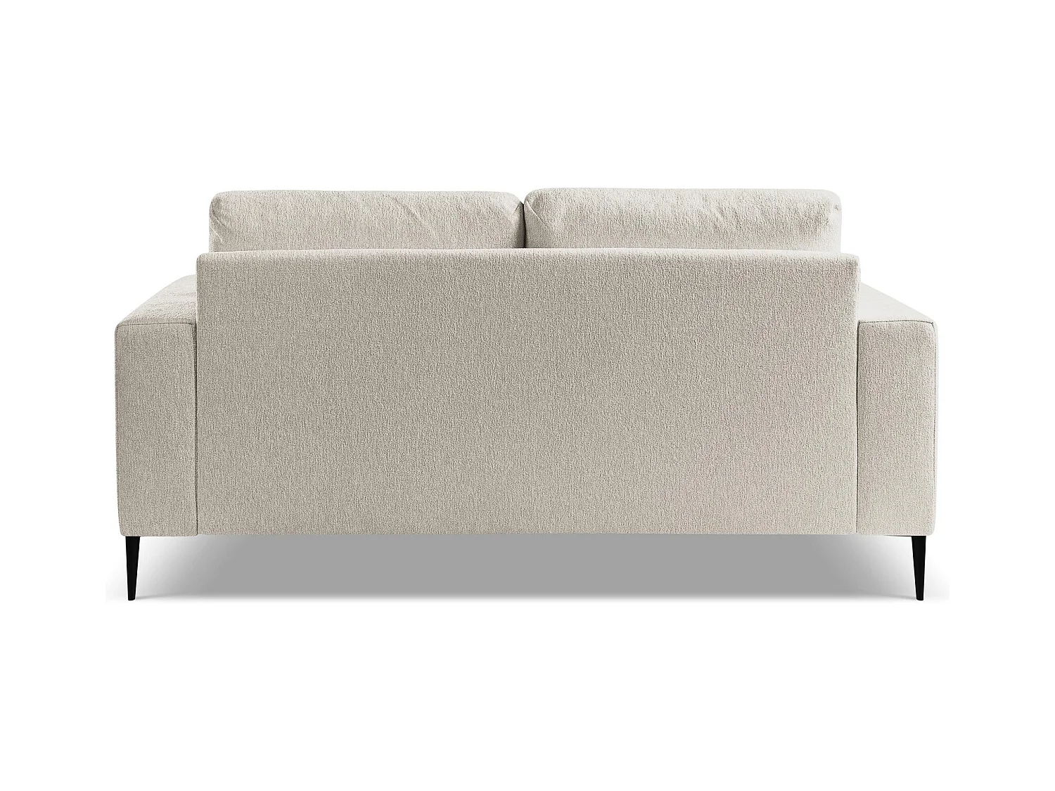 Canapé 2 places en tissu chenille - beige - AKALA