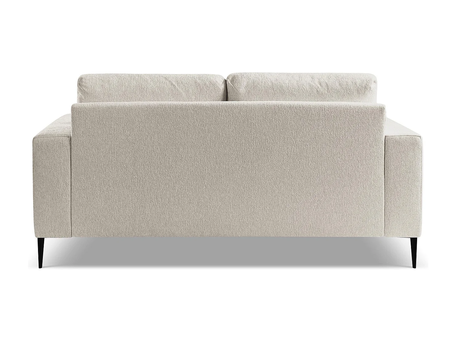 Canapé 2 places en tissu chenille - beige - AKALA