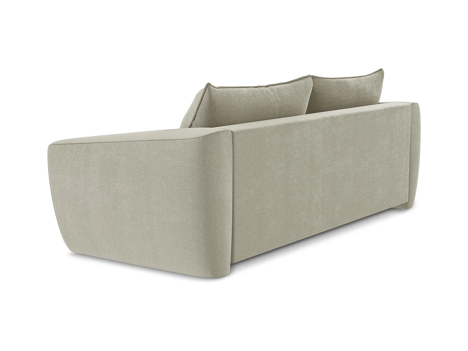 Canapé 3 places convertible en tissu texturé - beige clair - GUAVA