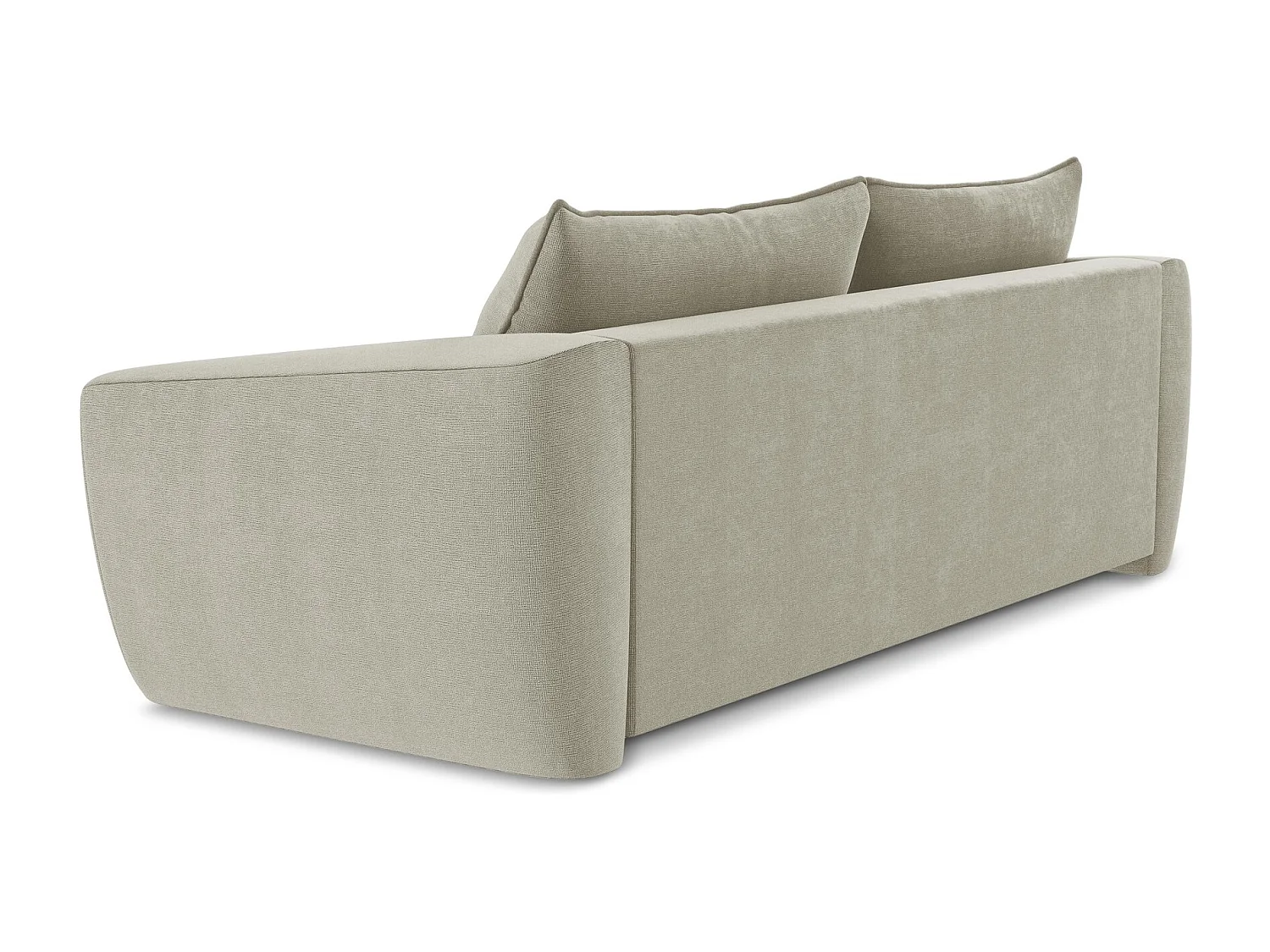 Canapé 3 places convertible en tissu texturé - beige clair - GUAVA