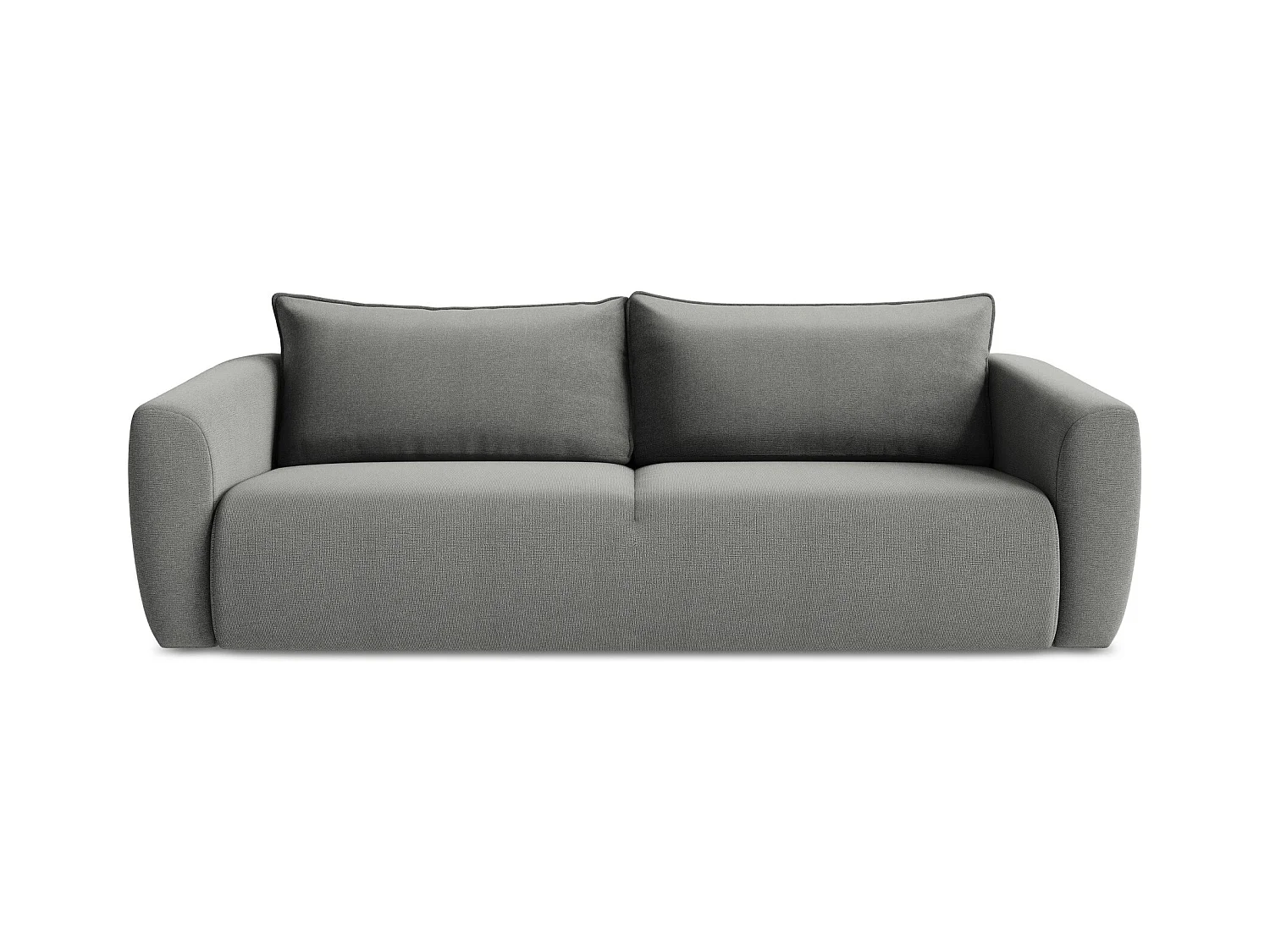 Canapé 3 places convertible en tissu texturé - gris - GUAVA