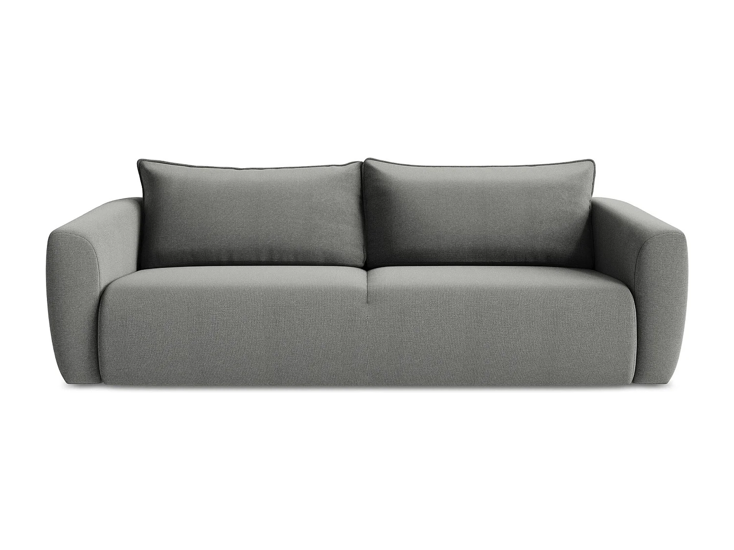 Canapé 3 places convertible en tissu texturé - gris - GUAVA