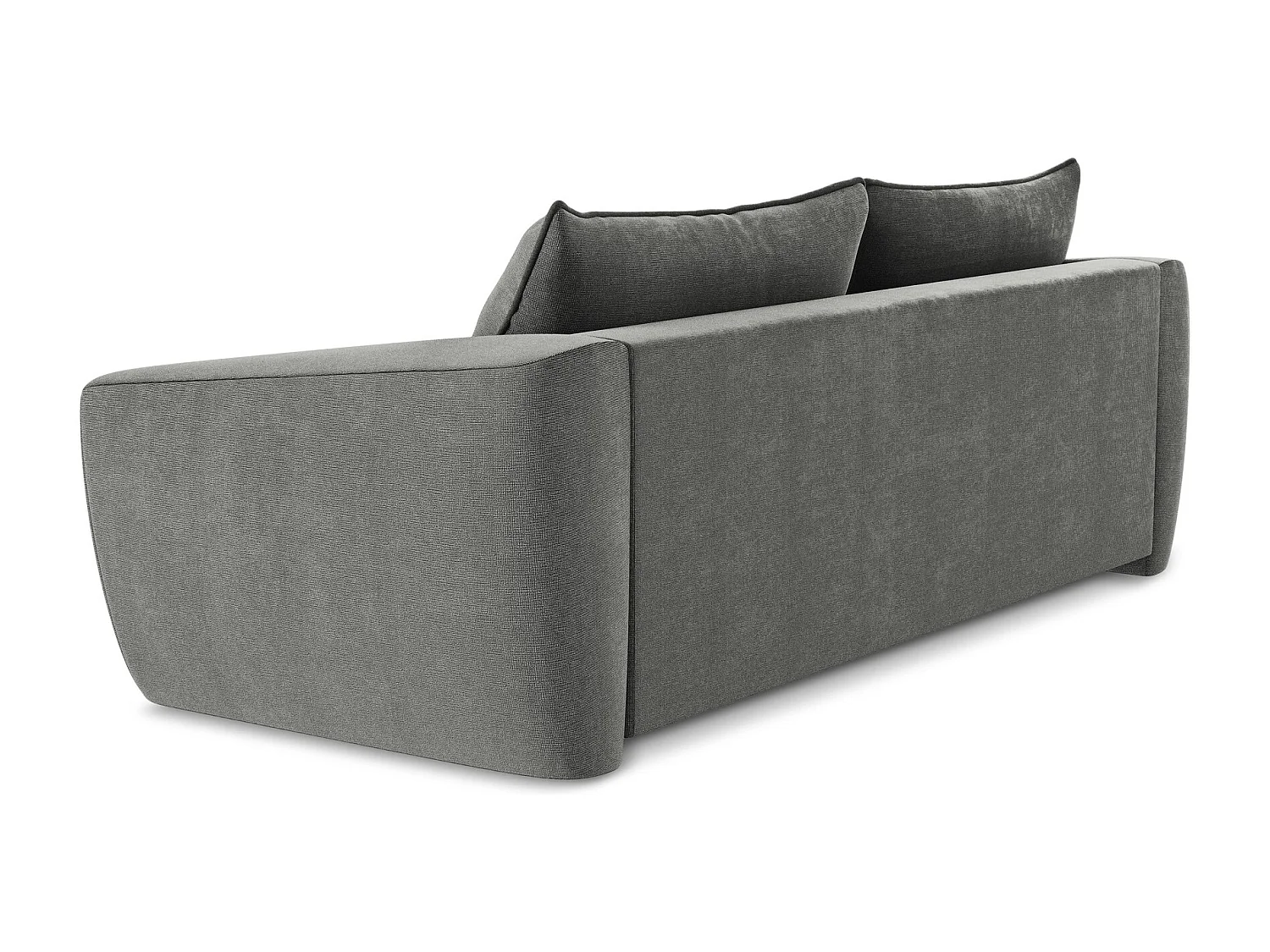 Canapé 3 places convertible en tissu texturé - gris - GUAVA
