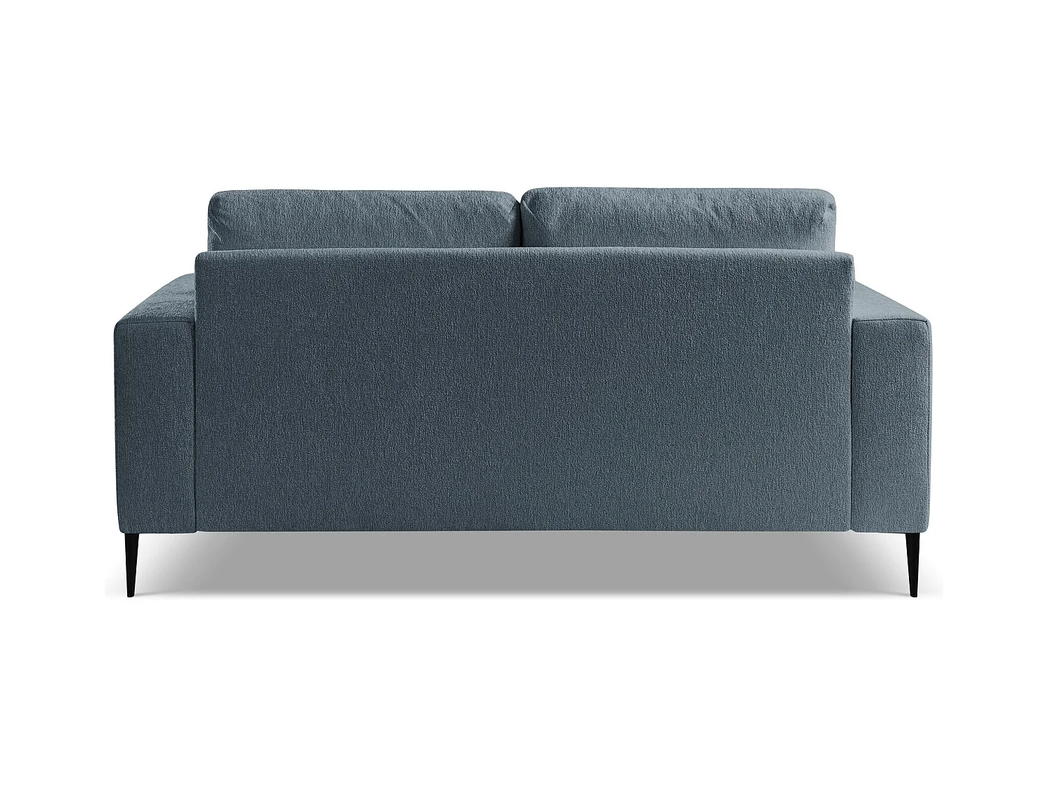 Canapé 2 places en tissu chenille - bleu - AKALA