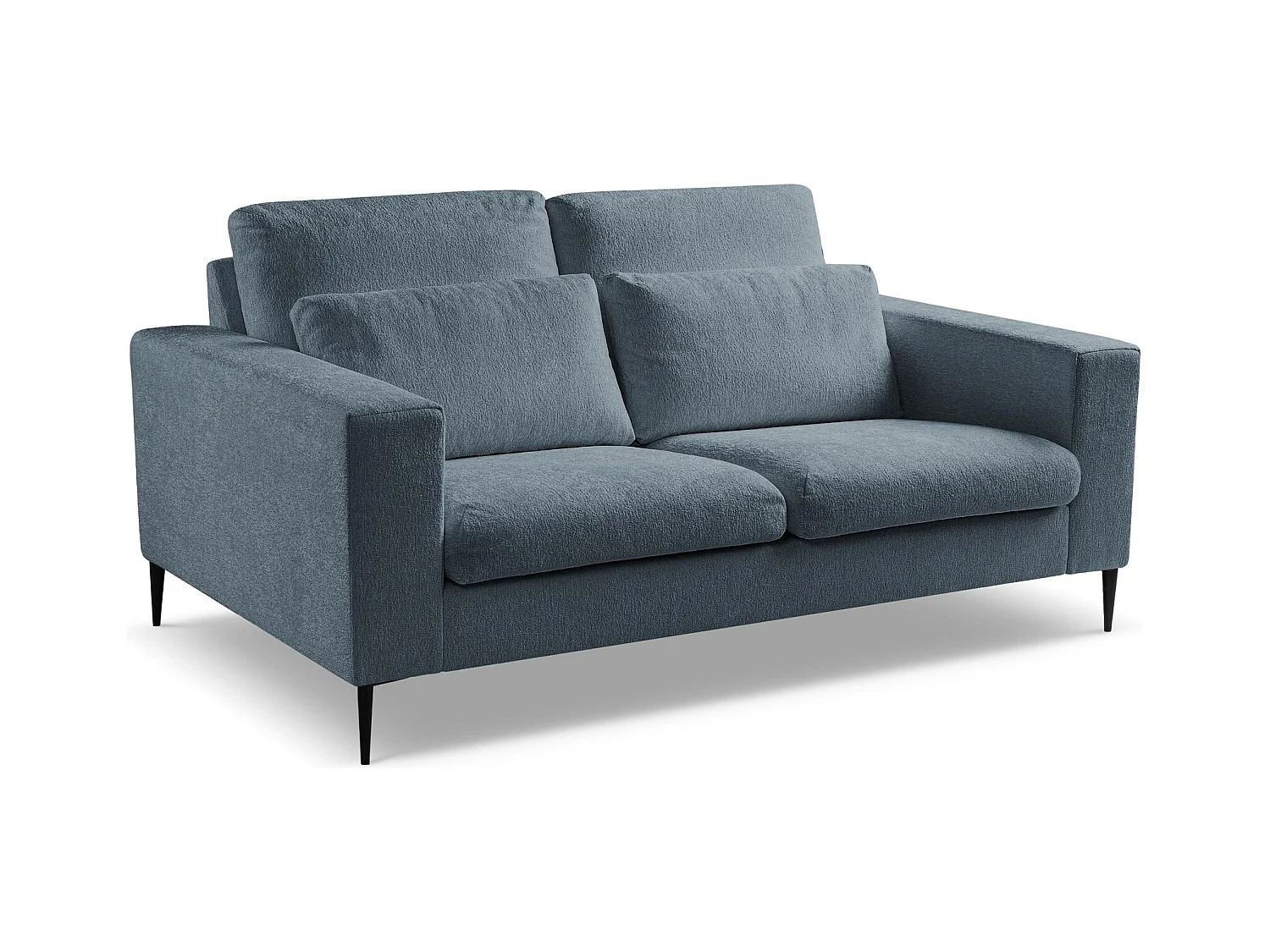 2-Sitzer Sofa - Chenille - Blau - AKALA