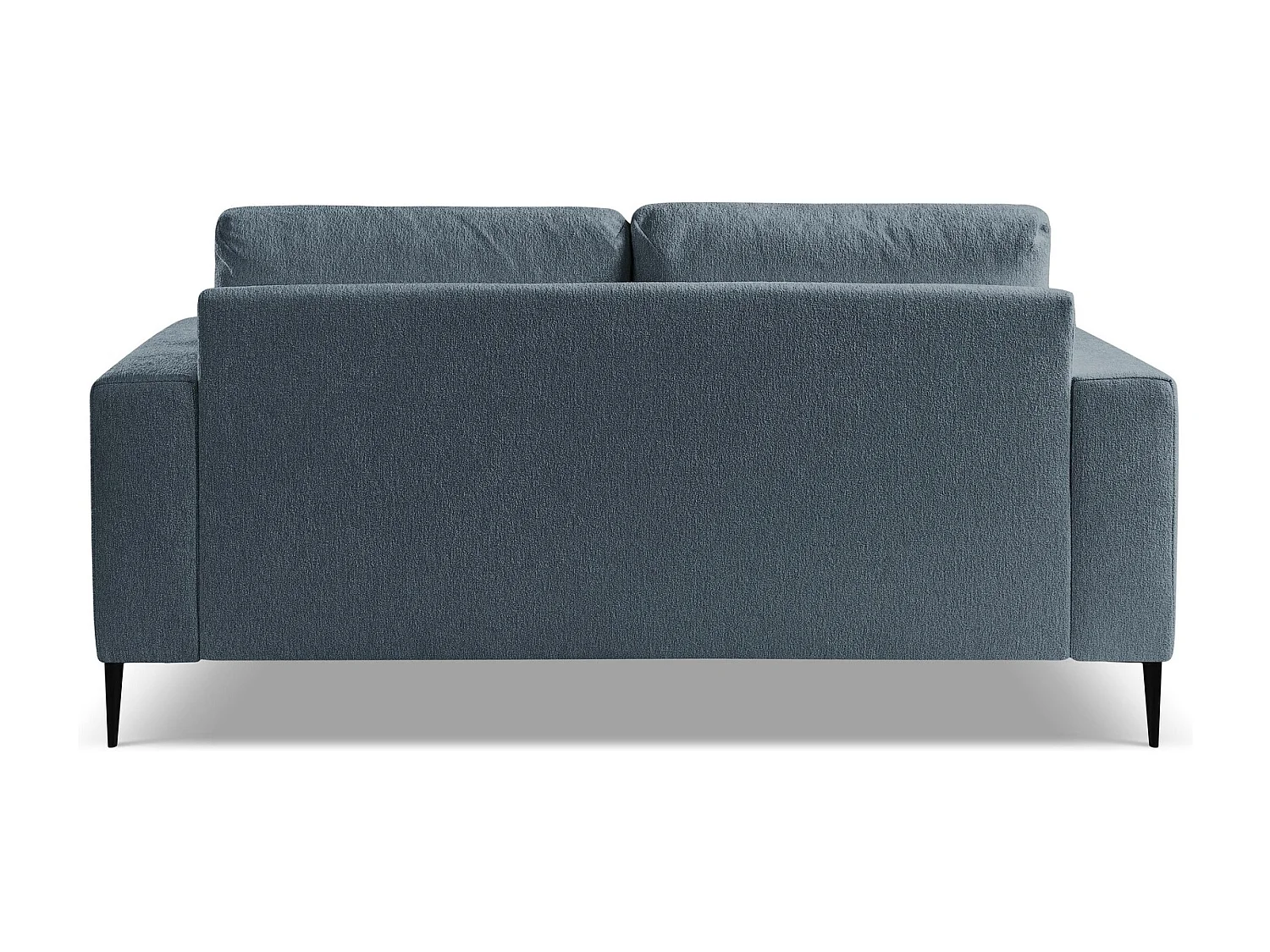 Canapé 2 places en tissu chenille - bleu - AKALA