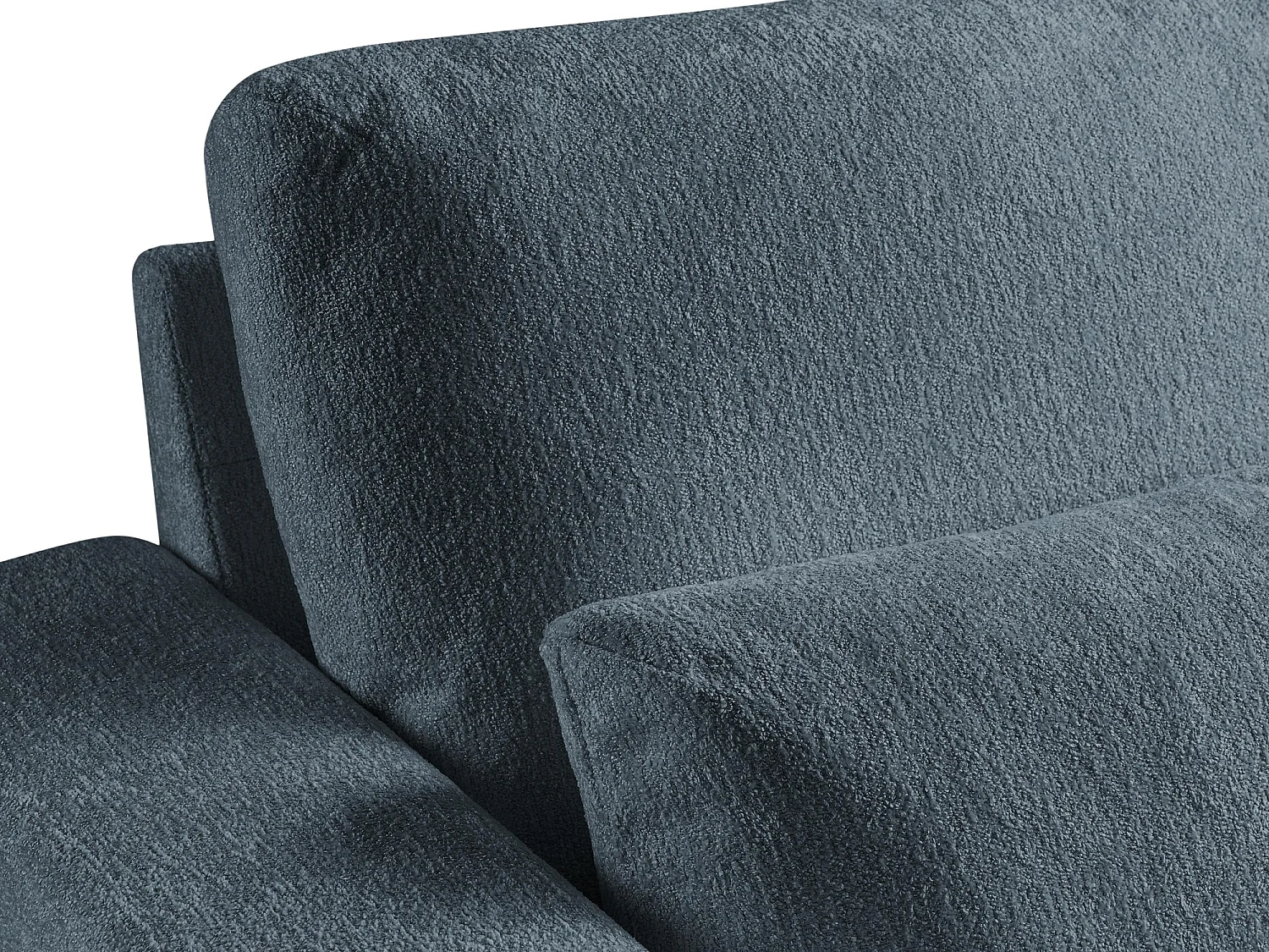 Canapé 2 places en tissu chenille - bleu - AKALA