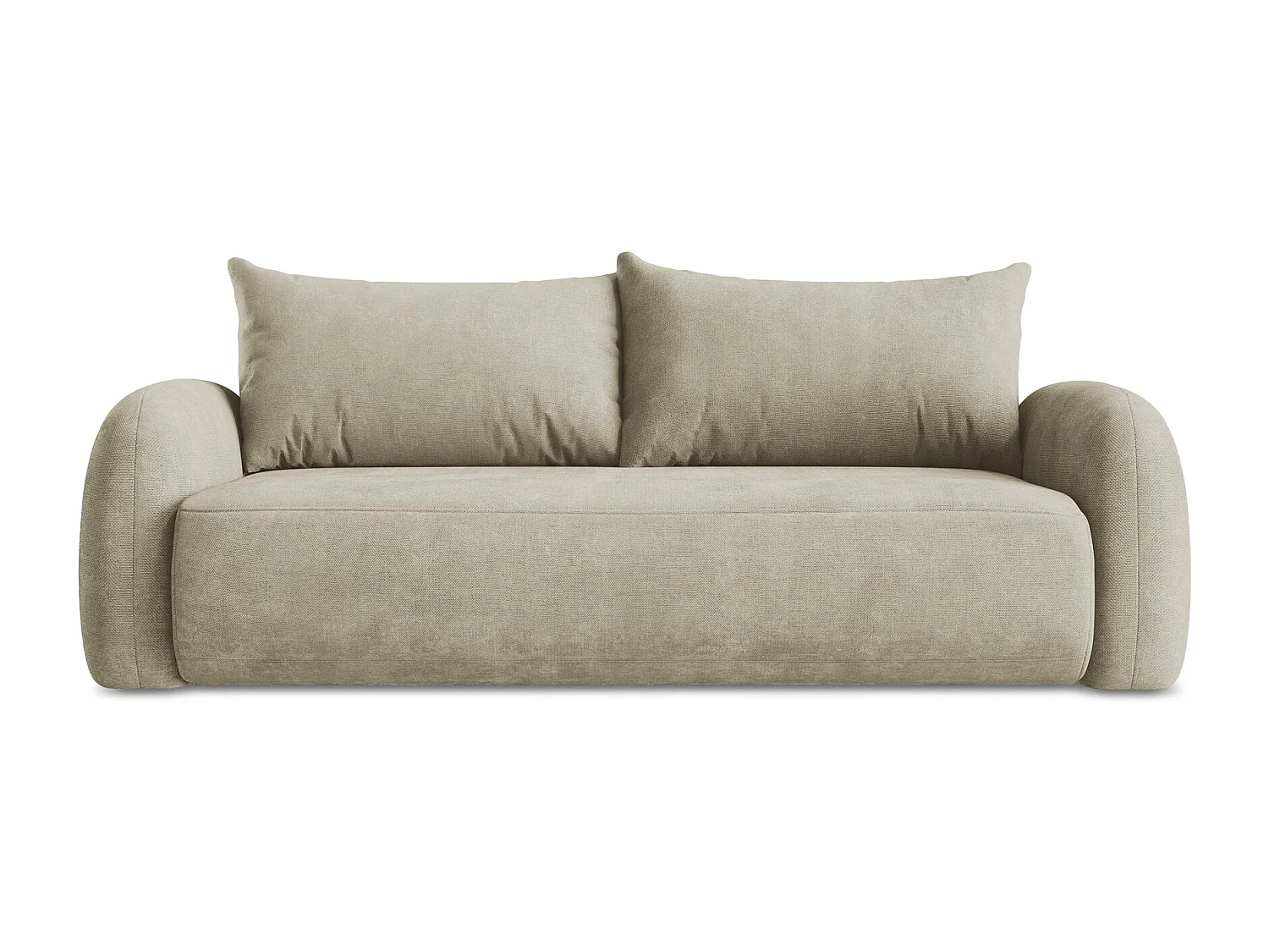 Canapé 3 places convertible en tissu chenille - beige - HALE