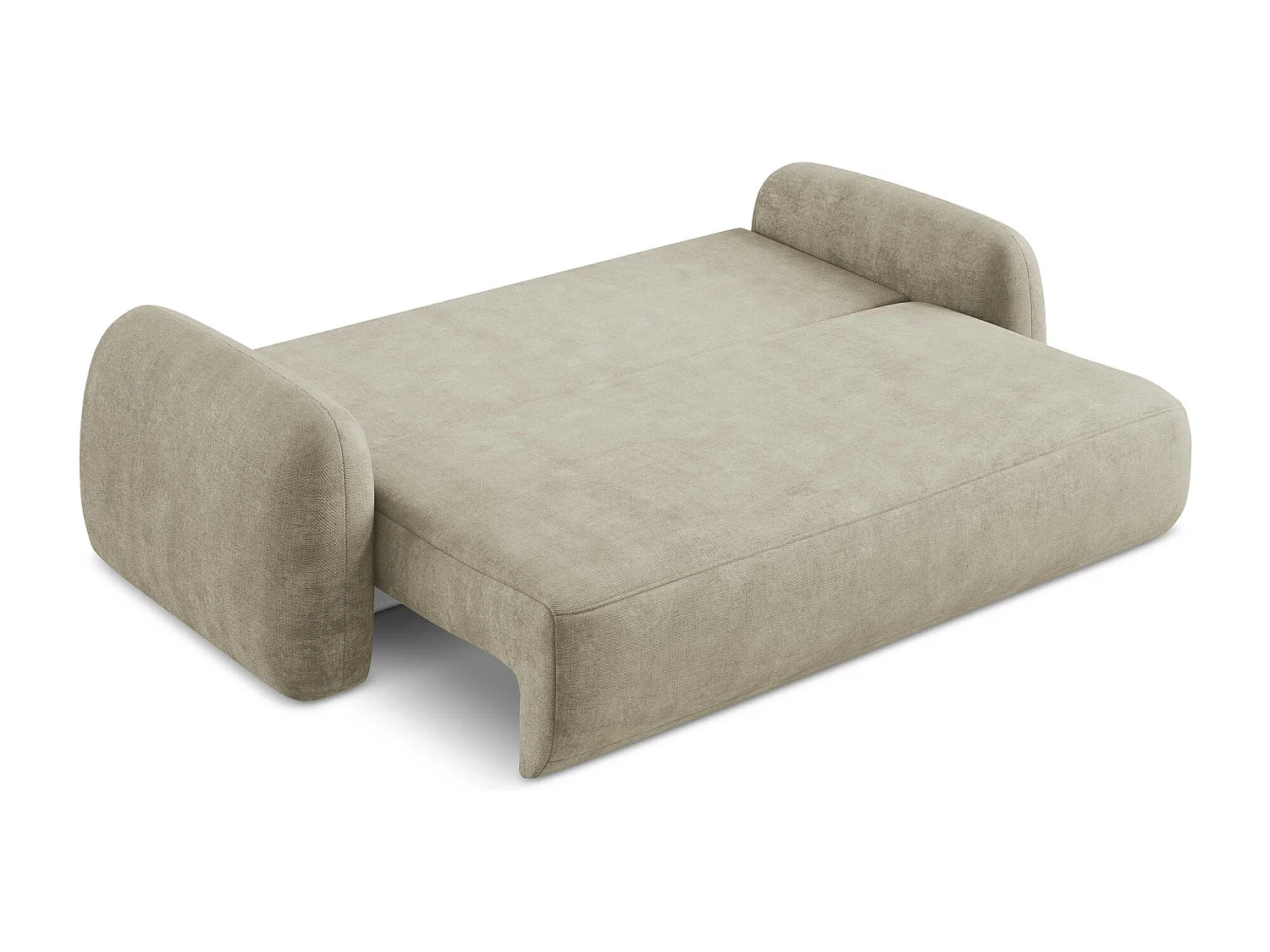 Canapé 3 places convertible en tissu chenille - beige - HALE