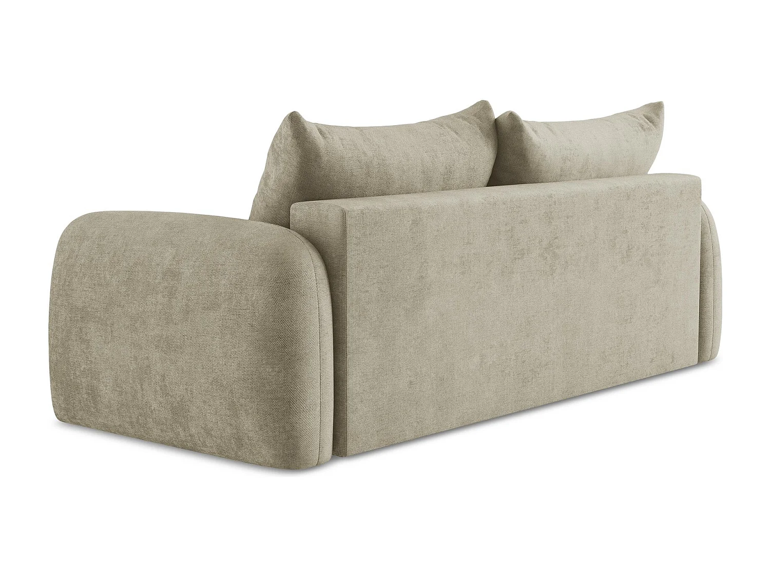 Canapé 3 places convertible en tissu chenille - beige - HALE