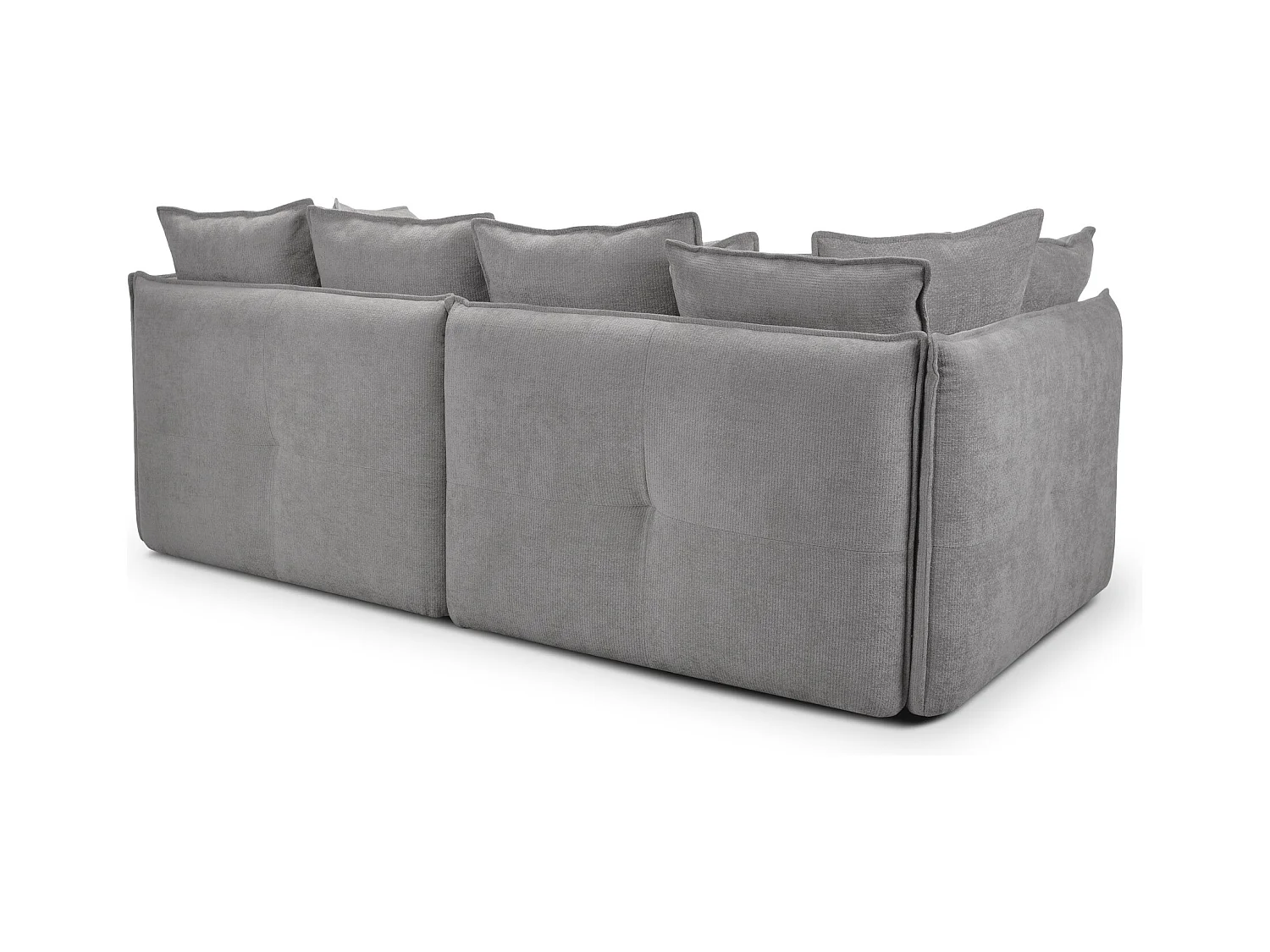 Canapé 3 places en tissu chenille - gris foncé - NANA