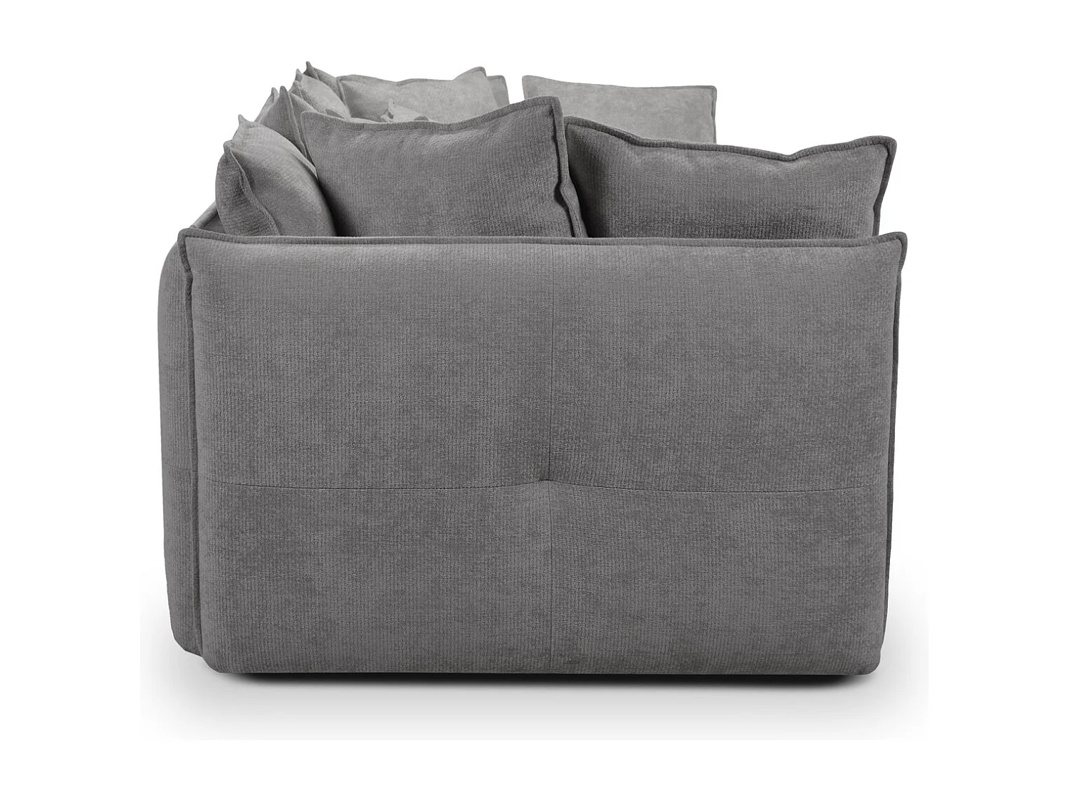 Canapé 3 places en tissu chenille - gris foncé - NANA