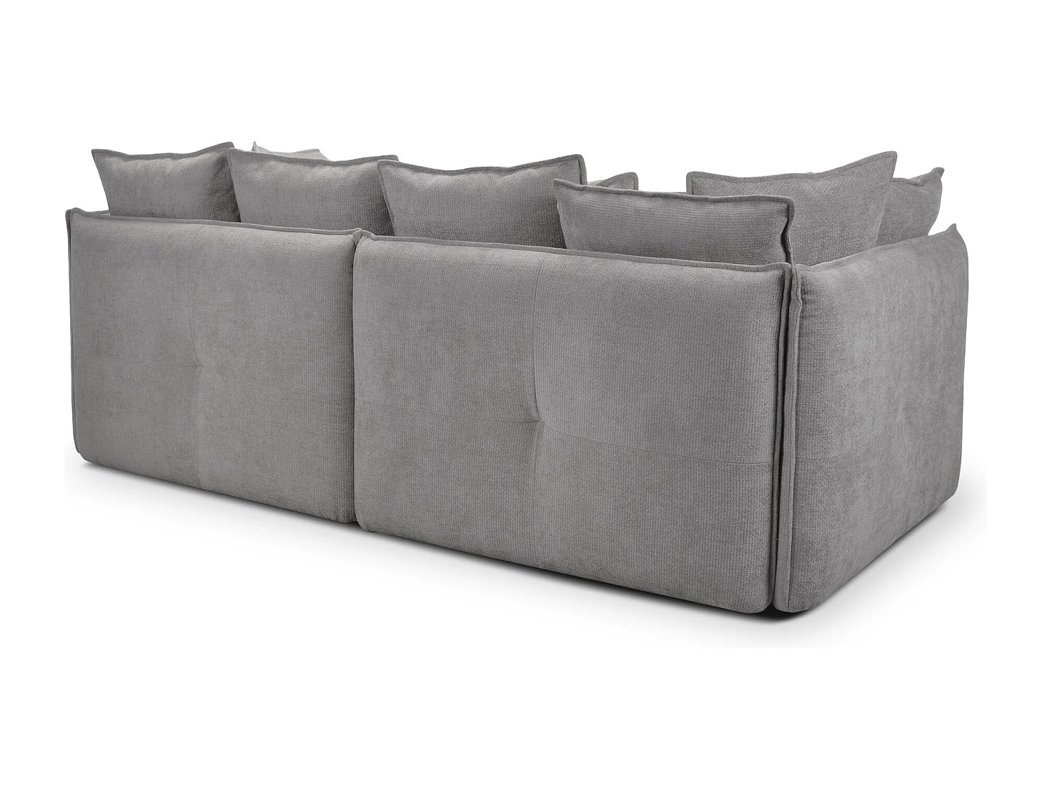 Canapé 3 places en tissu chenille - gris foncé - NANA