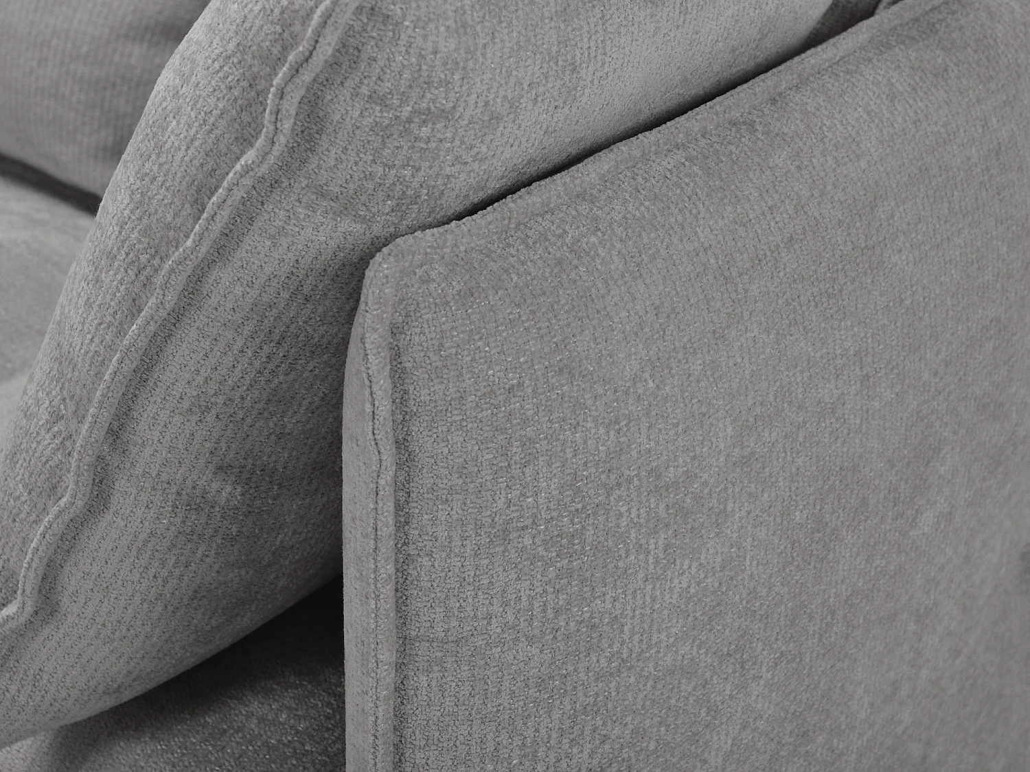 Canapé 3 places en tissu chenille - gris foncé - NANA