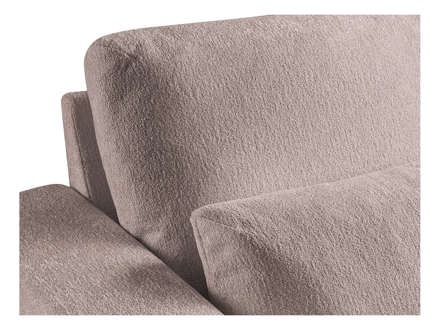 Canapé 3 places en tissu chenille - rose poudré - AKALA