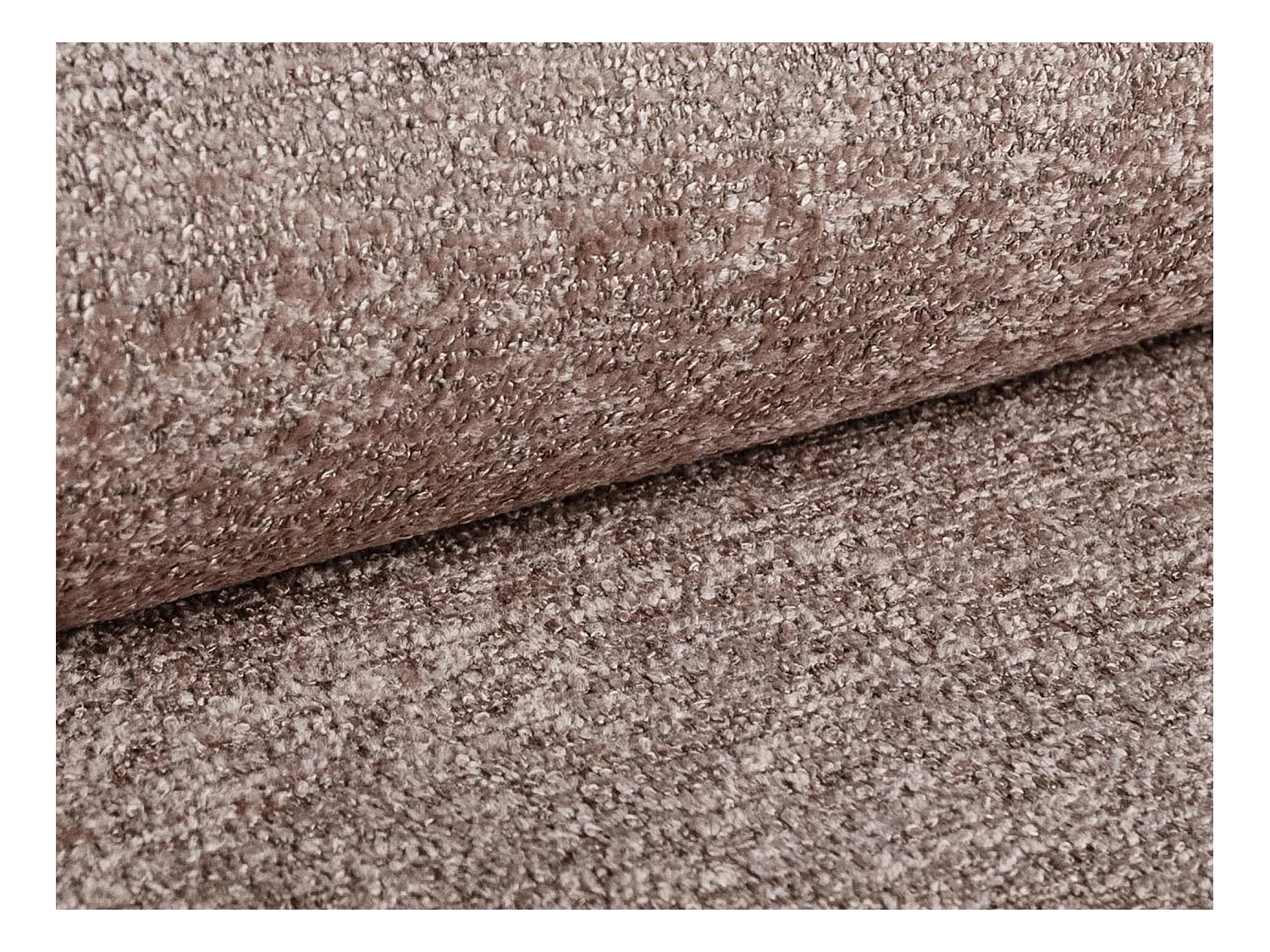 Canapé 3 places en tissu chenille - rose poudré - AKALA