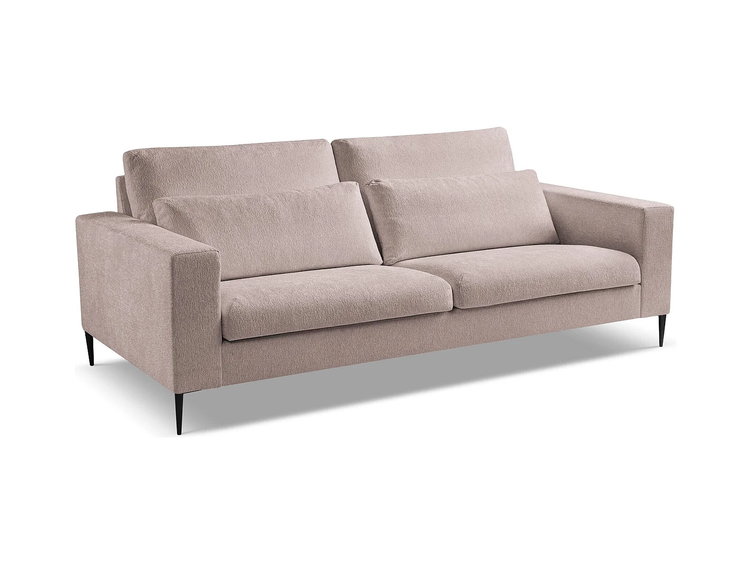 3-Sitzer Sofa - Chenille - Puderrosa - AKALA