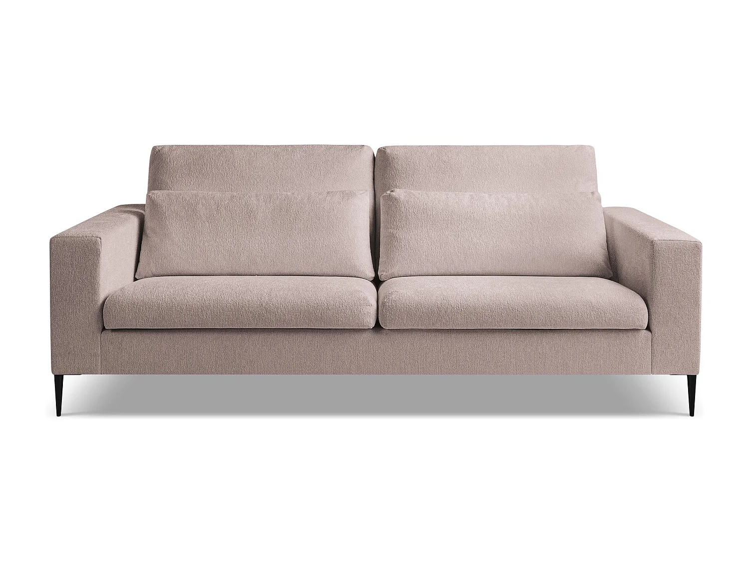 Canapé 3 places en tissu chenille - rose poudré - AKALA