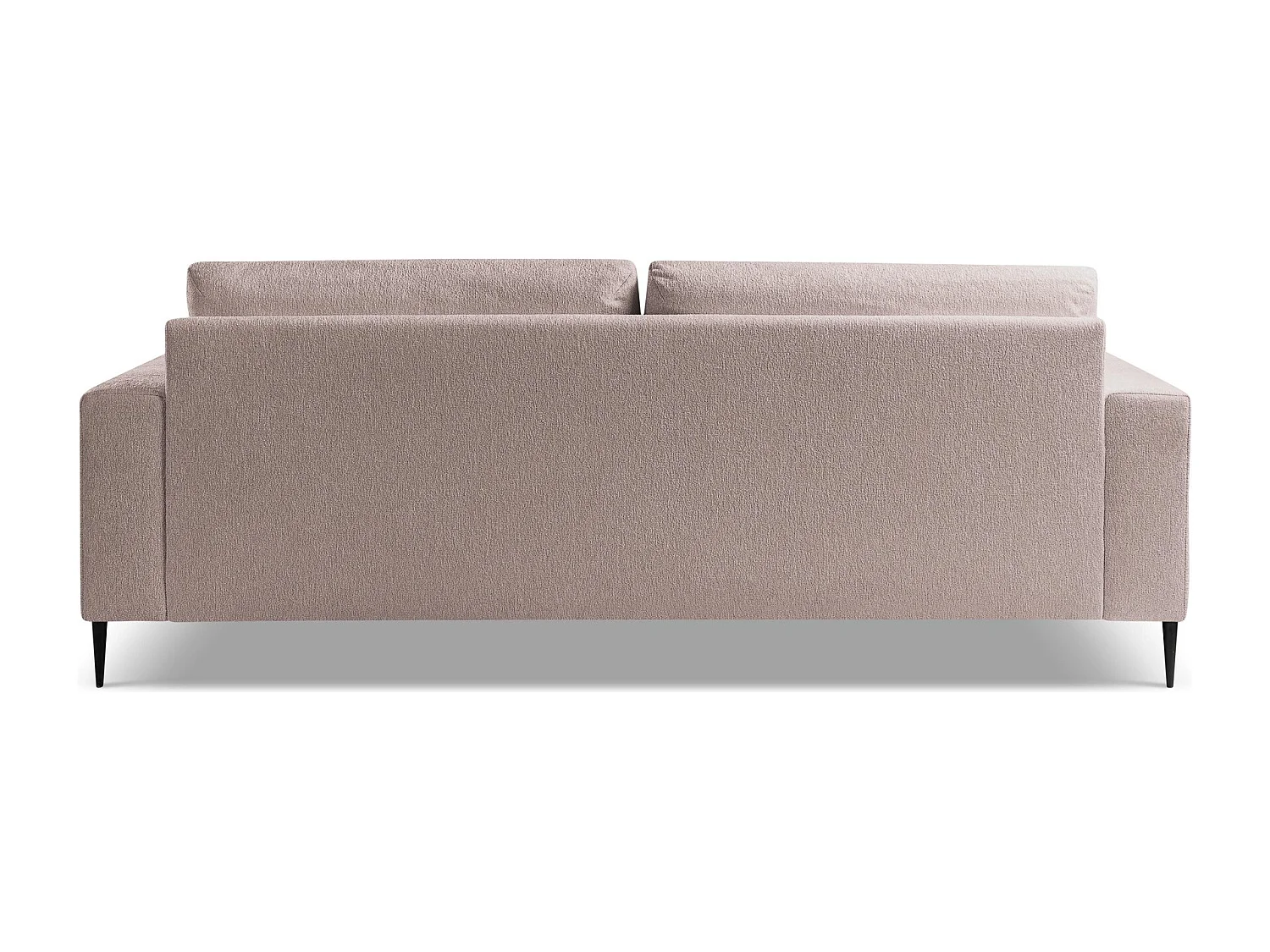 Canapé 3 places en tissu chenille - rose poudré - AKALA