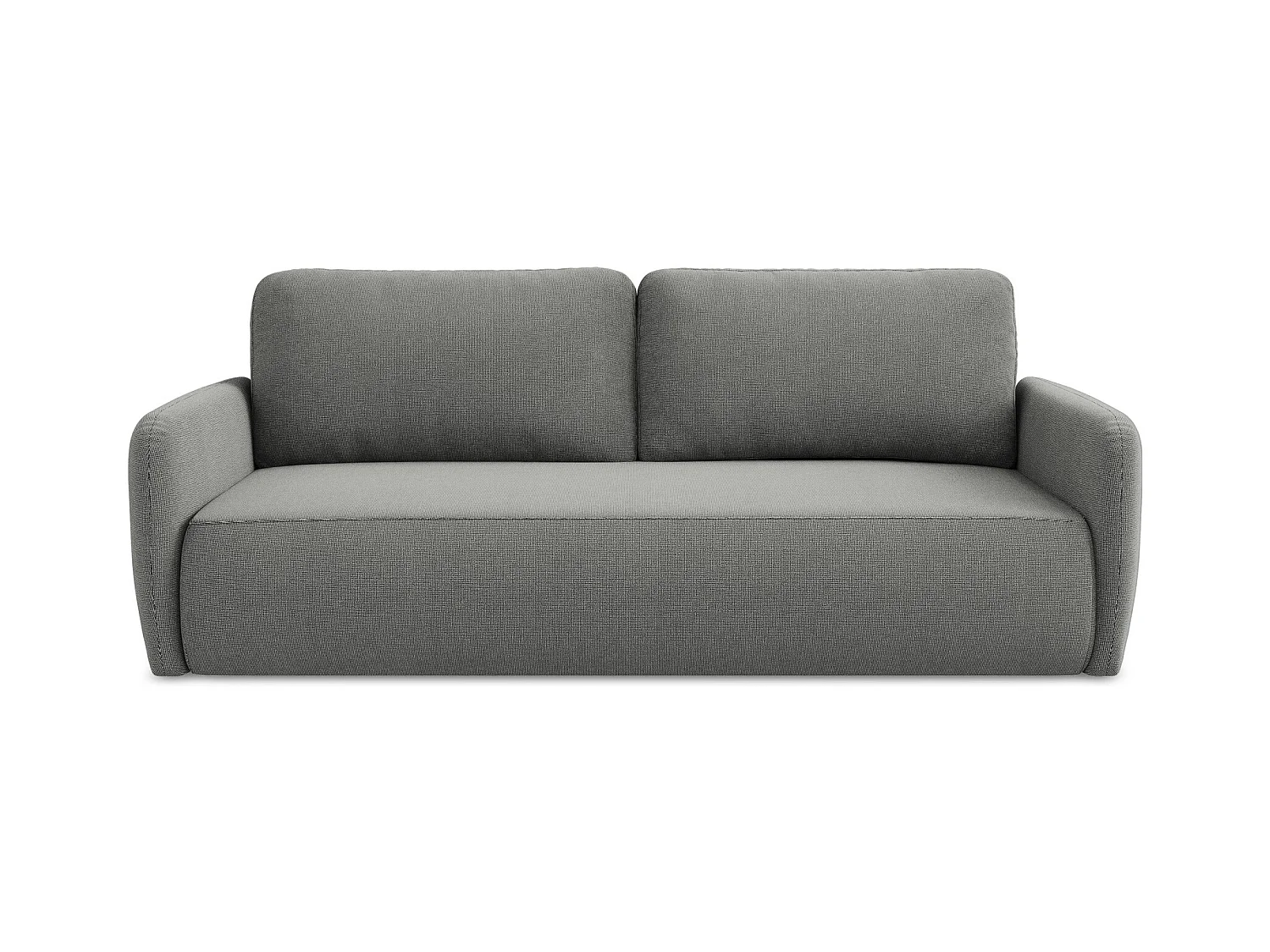 Canapé 3 places convertible en tissu texturé - gris - LILO