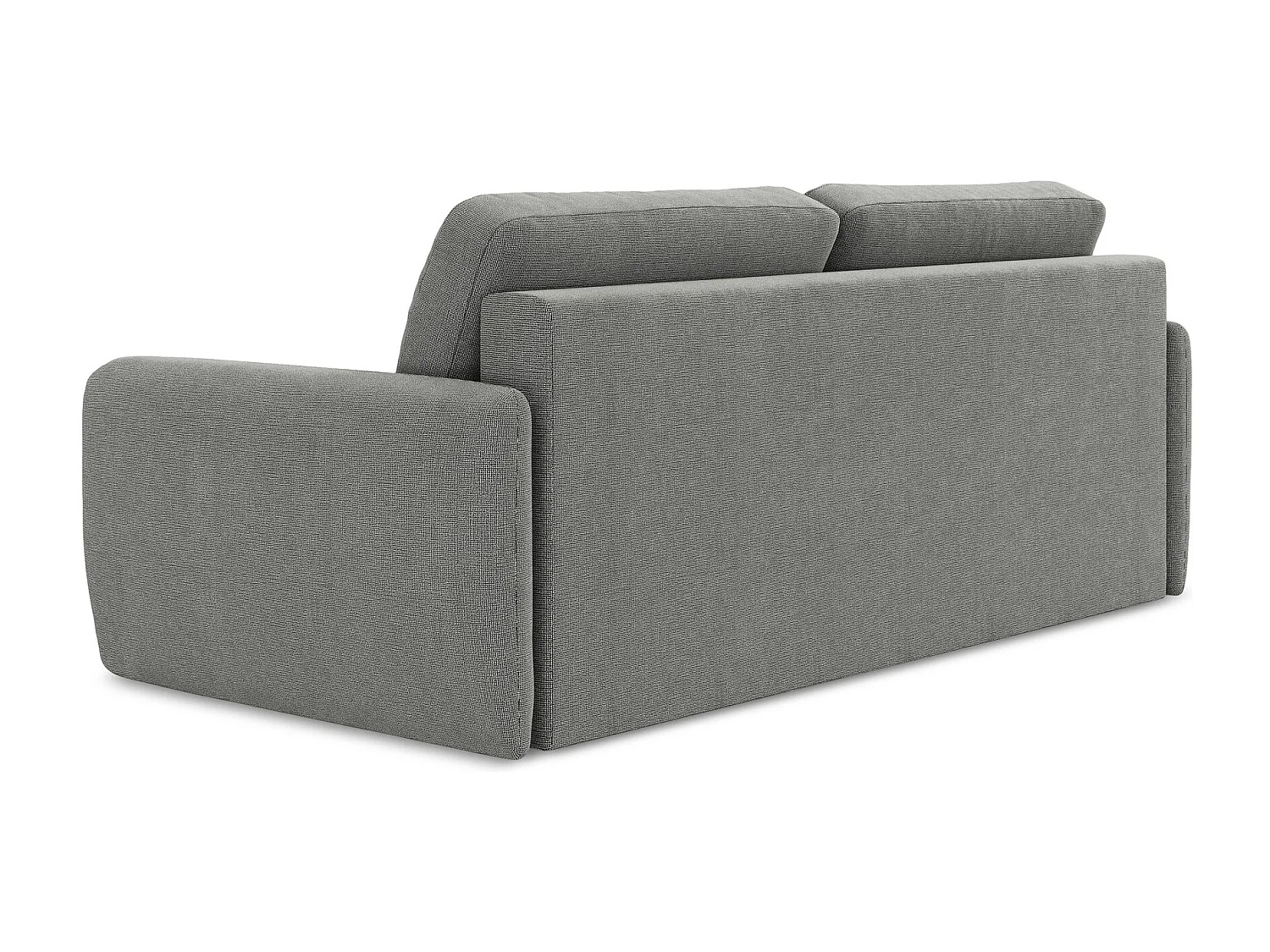 Canapé 3 places convertible en tissu texturé - gris - LILO