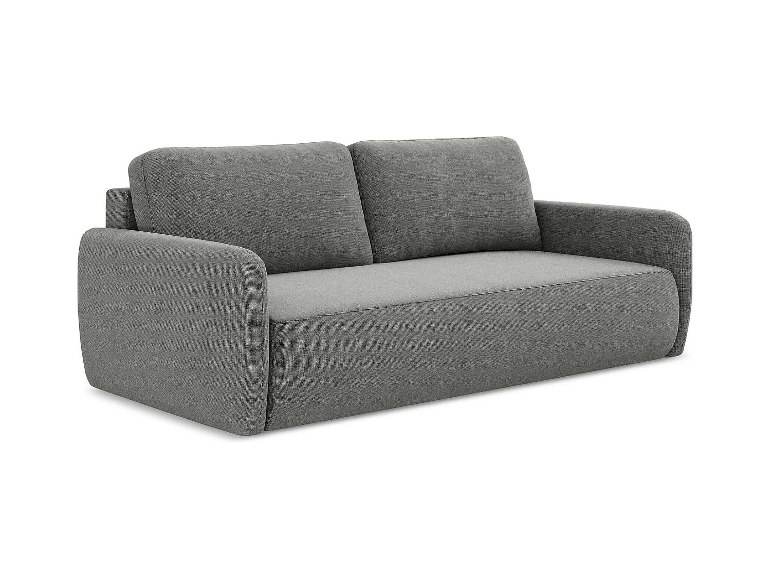 3-Sitzer Sofa mit Schlaffunktion - Strukturstoff - Grau - LILO