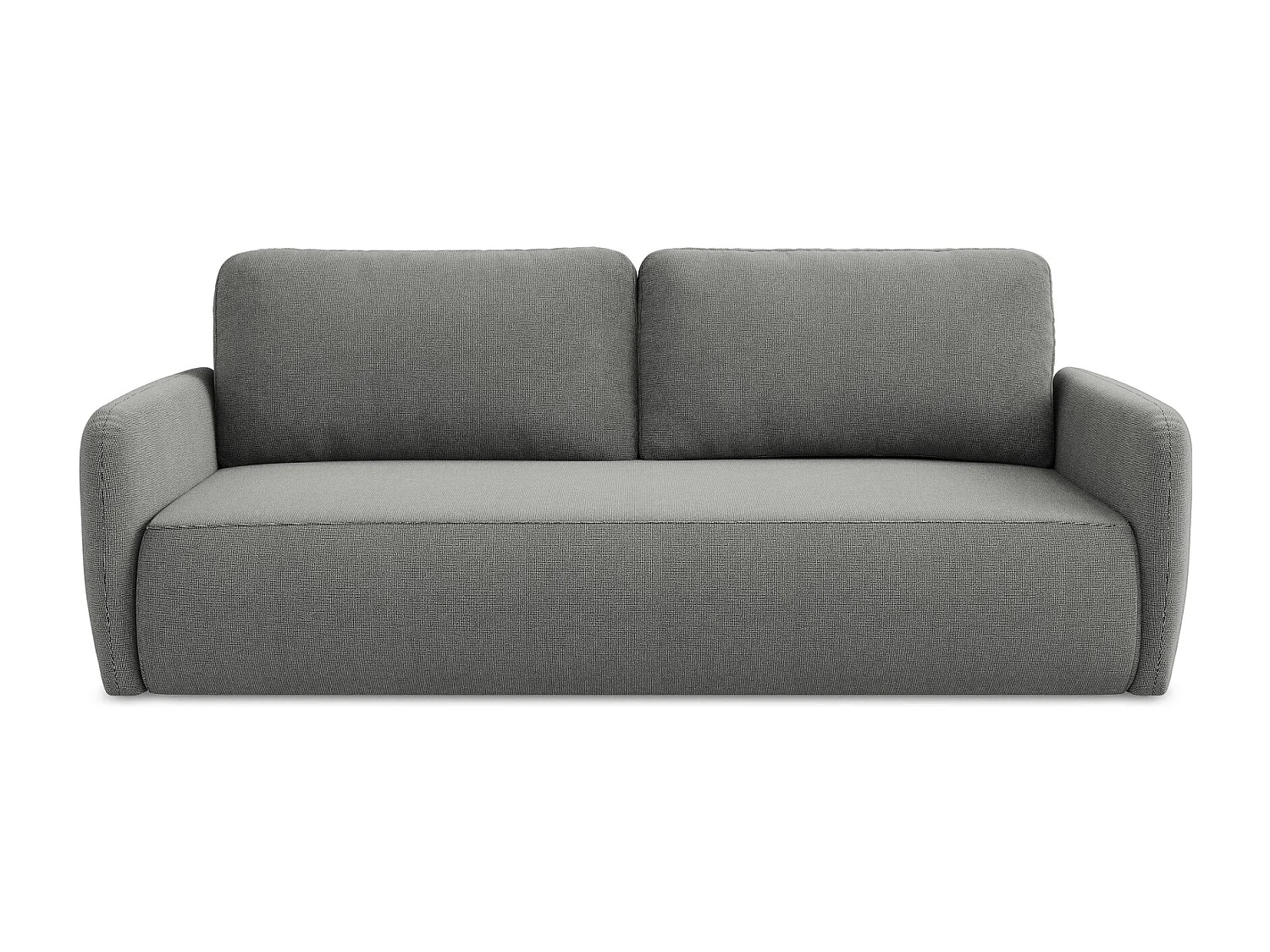 Canapé 3 places convertible en tissu texturé - gris - LILO