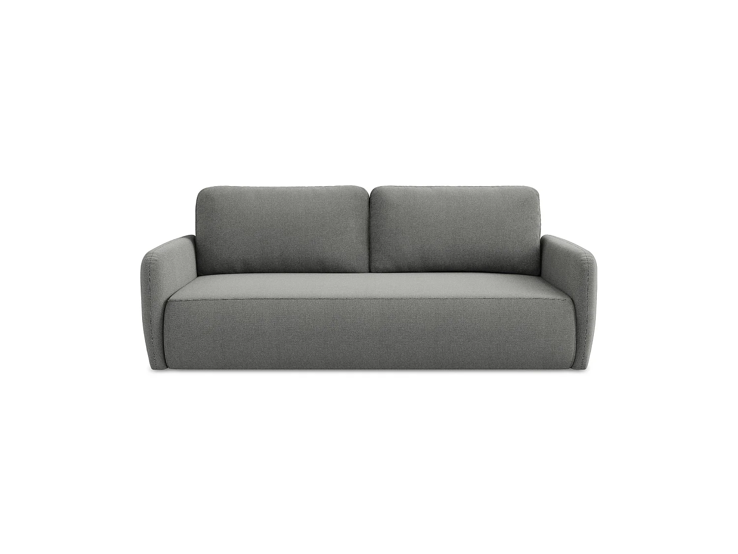 Canapé 3 places convertible en tissu texturé - gris - CORLE