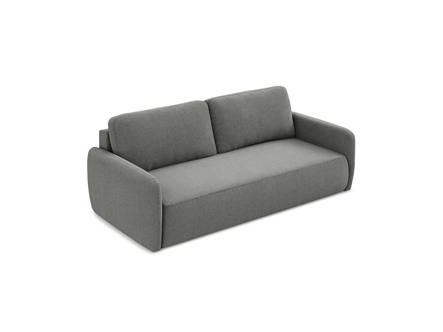 Canapé 3 places convertible en tissu texturé - gris - CORLE