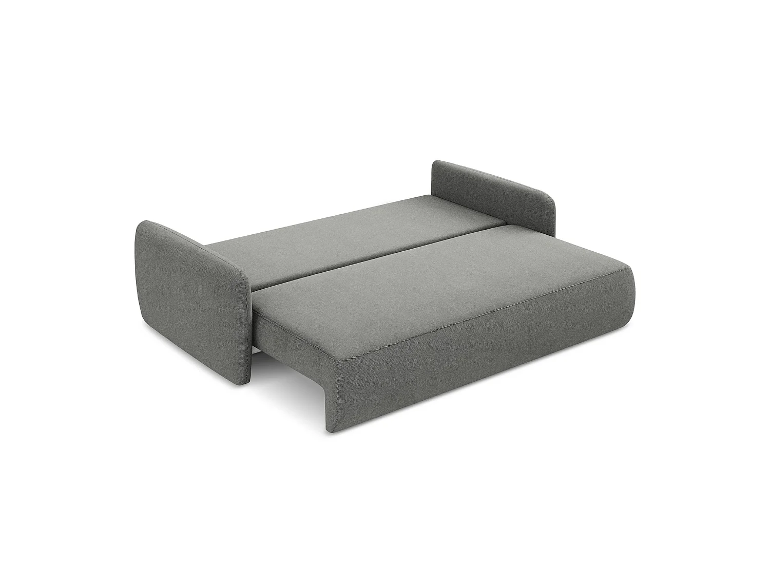 Canapé 3 places convertible en tissu texturé - gris - CORLE