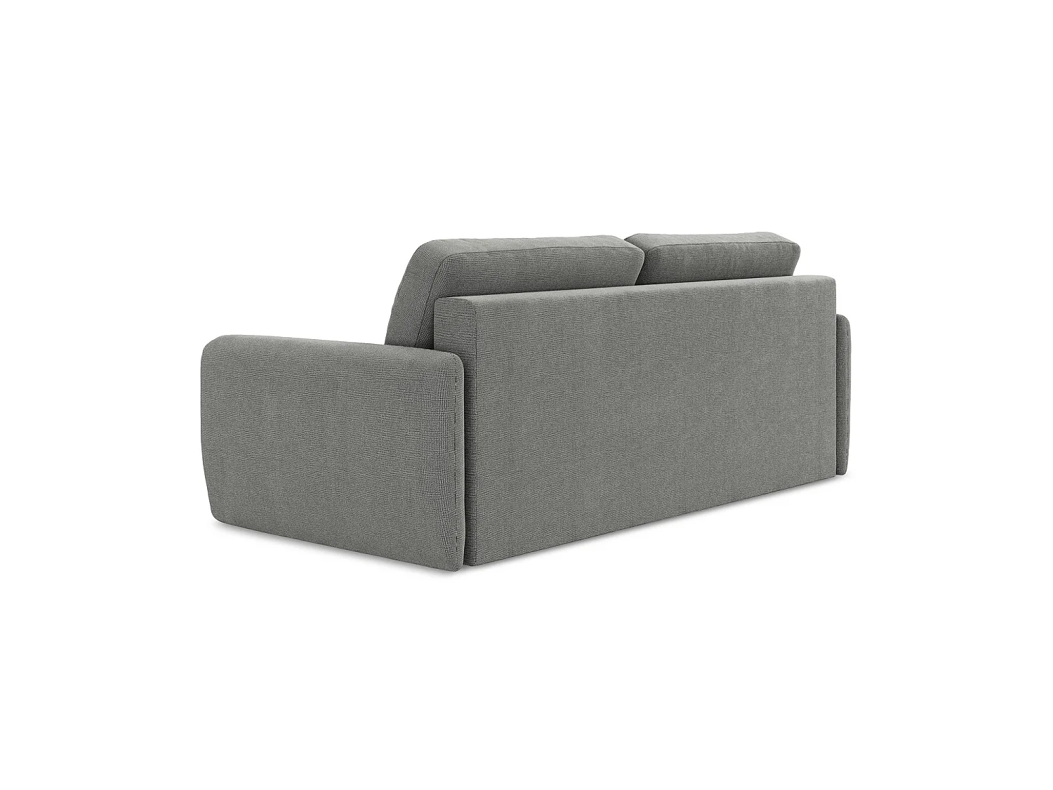 Canapé 3 places convertible en tissu texturé - gris - CORLE