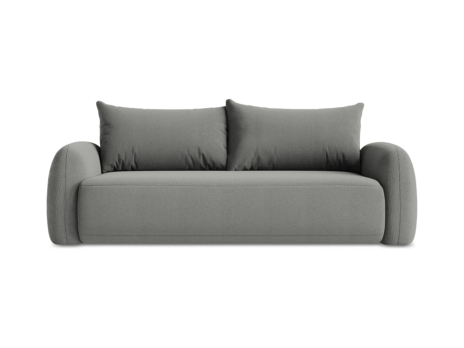 Canapé 3 places convertible en tissu texturé - gris - HALE