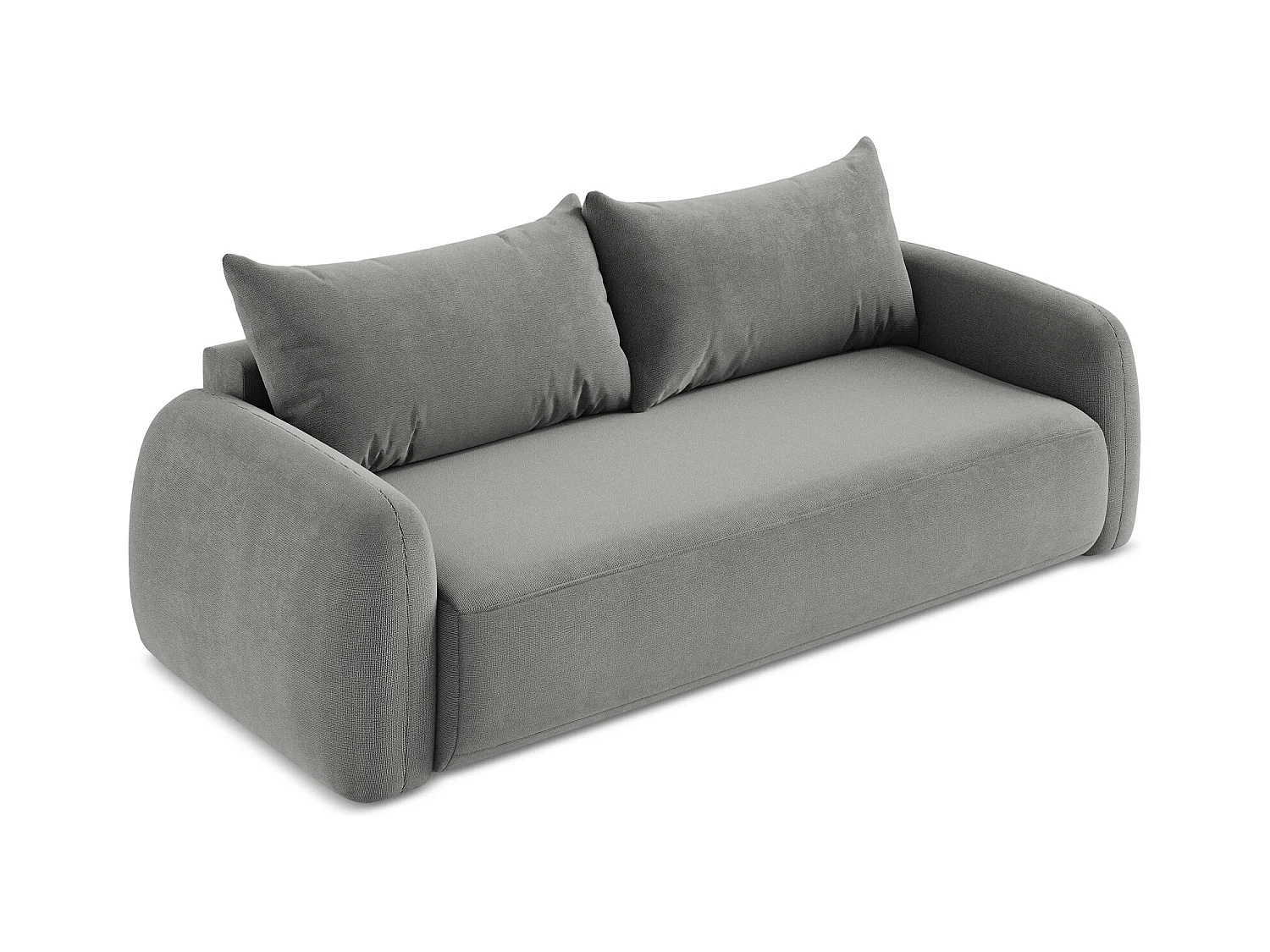 Canapé 3 places convertible en tissu texturé - gris - HALE