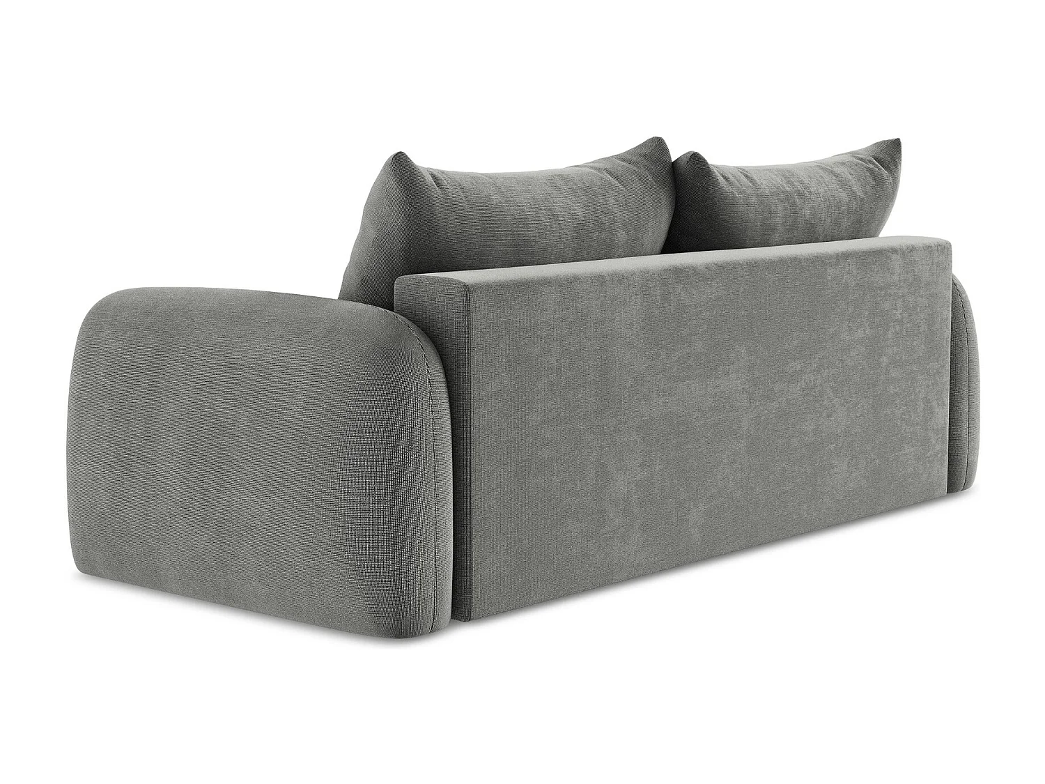 Canapé 3 places convertible en tissu texturé - gris - HALE