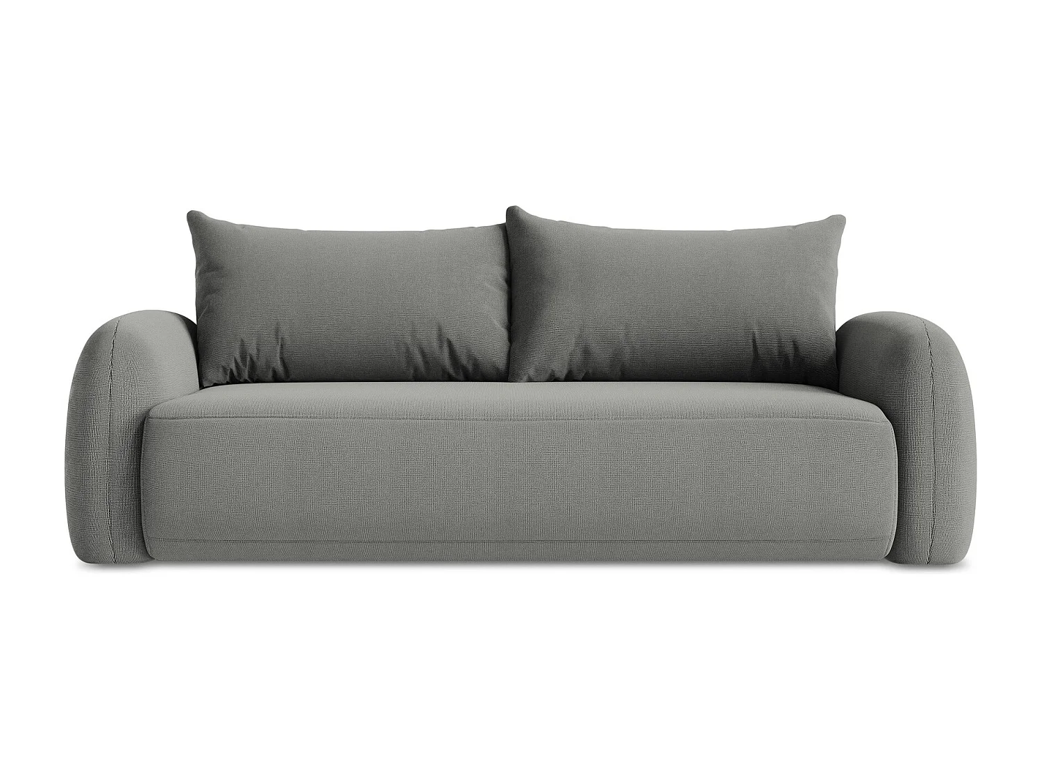 Canapé 3 places convertible en tissu texturé - gris - HALE