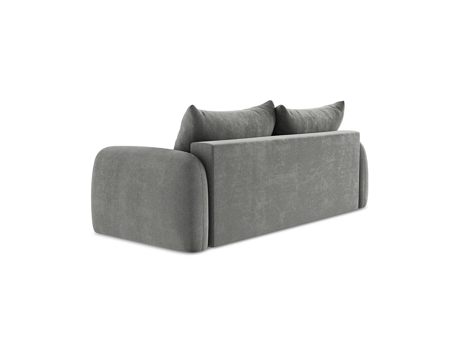Canapé 3 places convertible en tissu texturé - gris - AMALFI