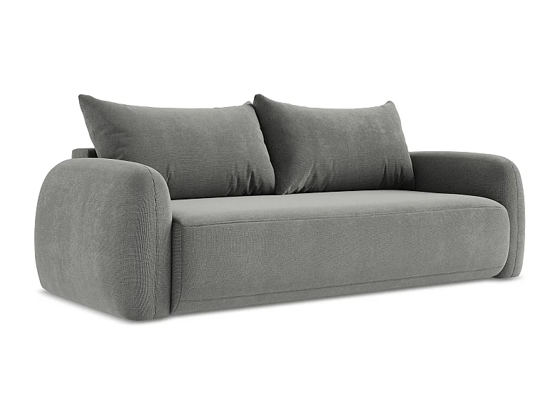 3-Sitzer Sofa mit Schlaffunktion - Strukturstoff - Grau - HALE