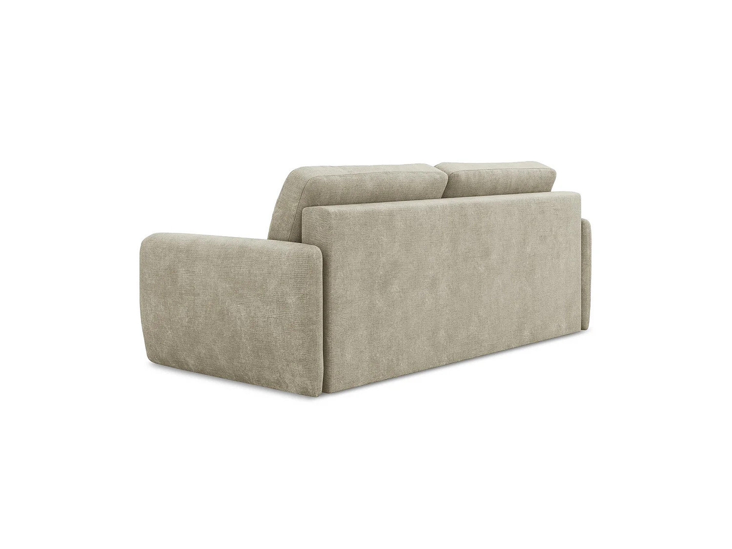 Canapé 3 places convertible en tissu chenille - beige - CORLE