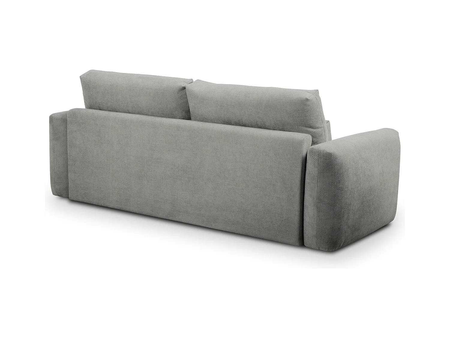 Canapé 3 places en tissu chenille - gris clair - MIKI